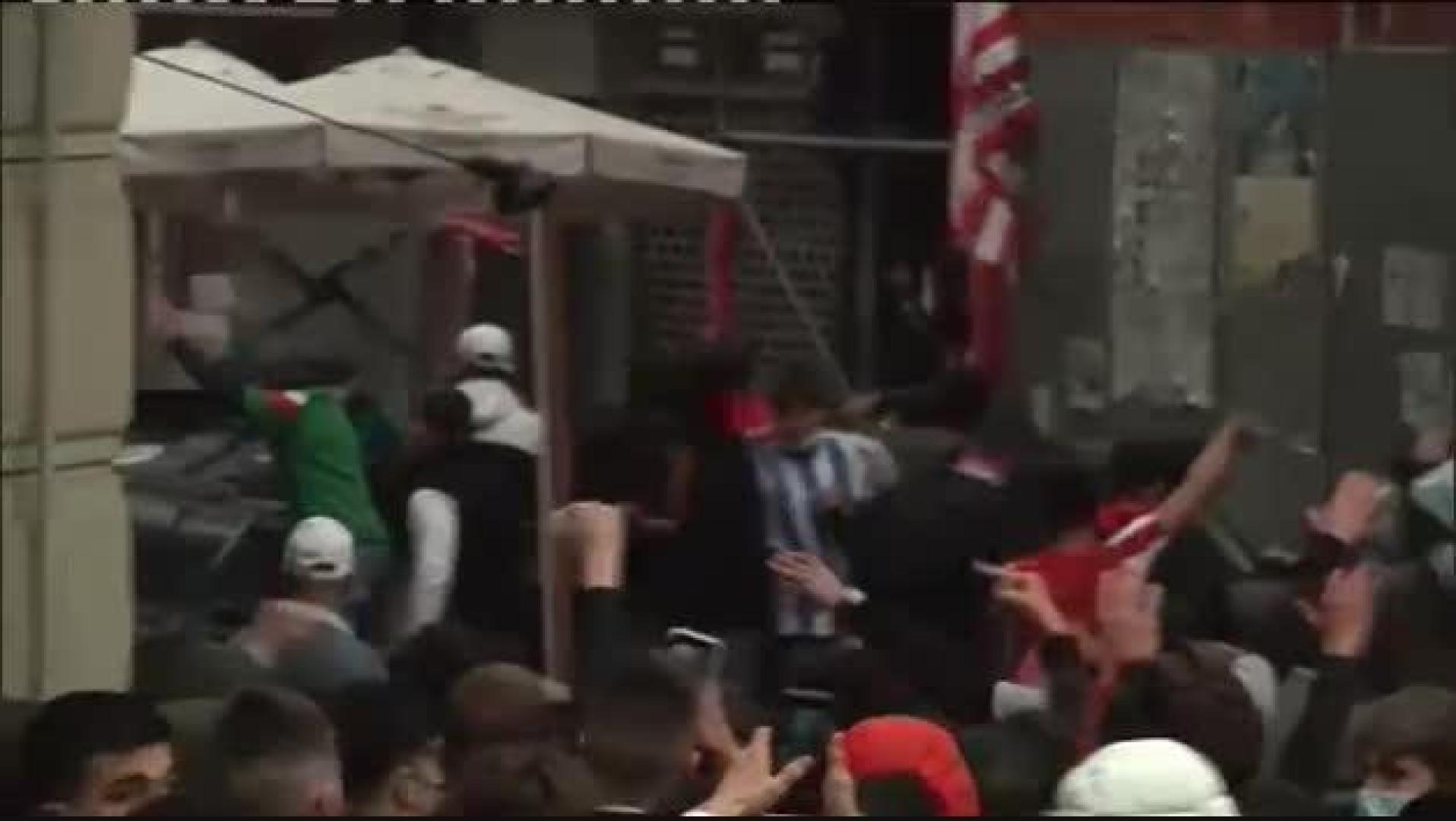 Hinchas del Athletic causan incidentes en Bilbao