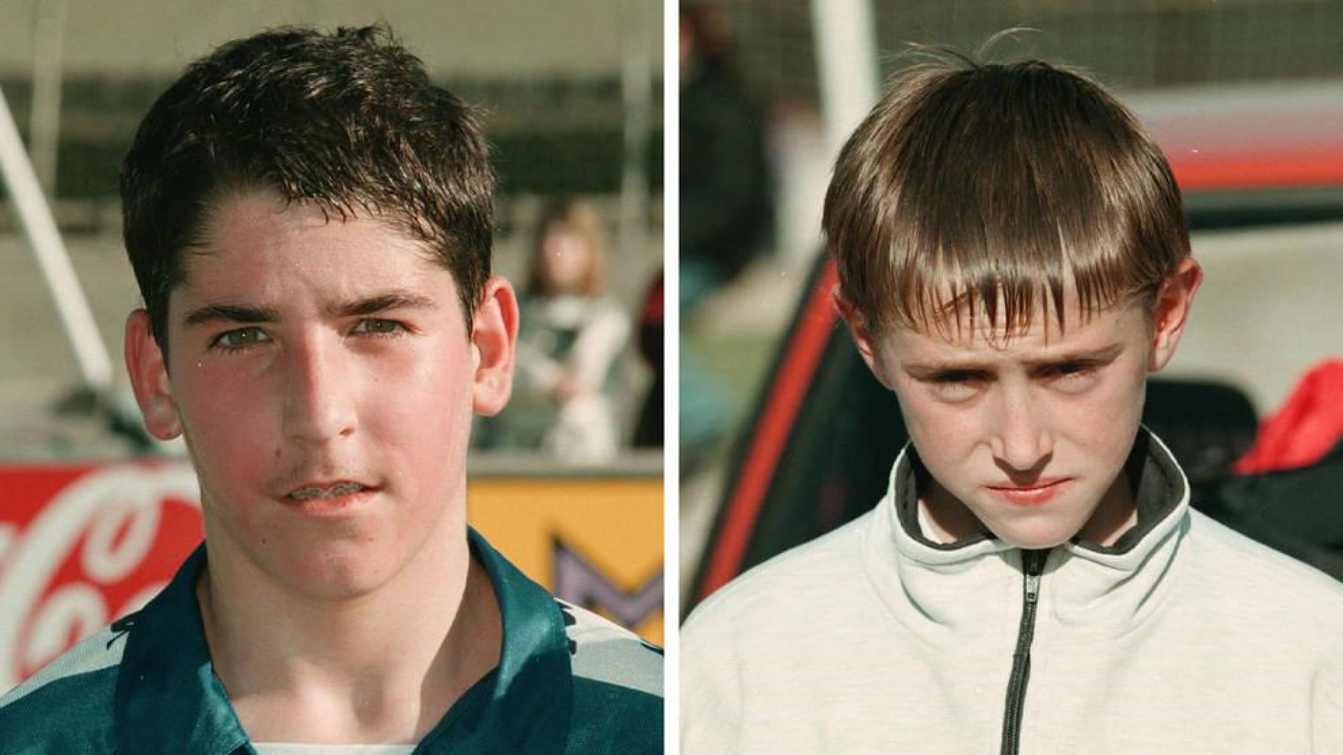 Raúl García y Nacho Monreal, en 1999.