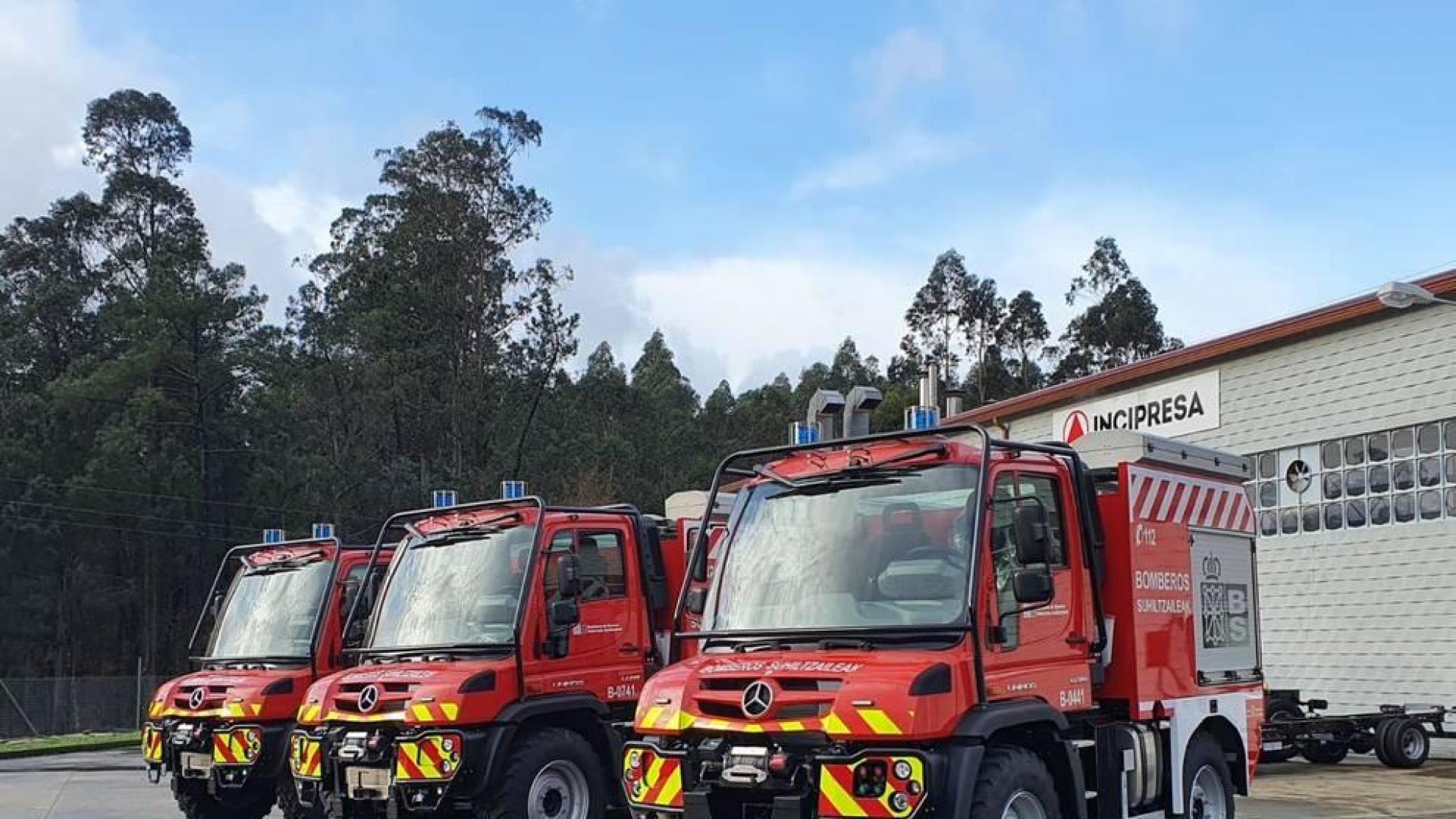 Nuevos vehículos autobombas para los parques de Tafalla, Estella y Oronoz