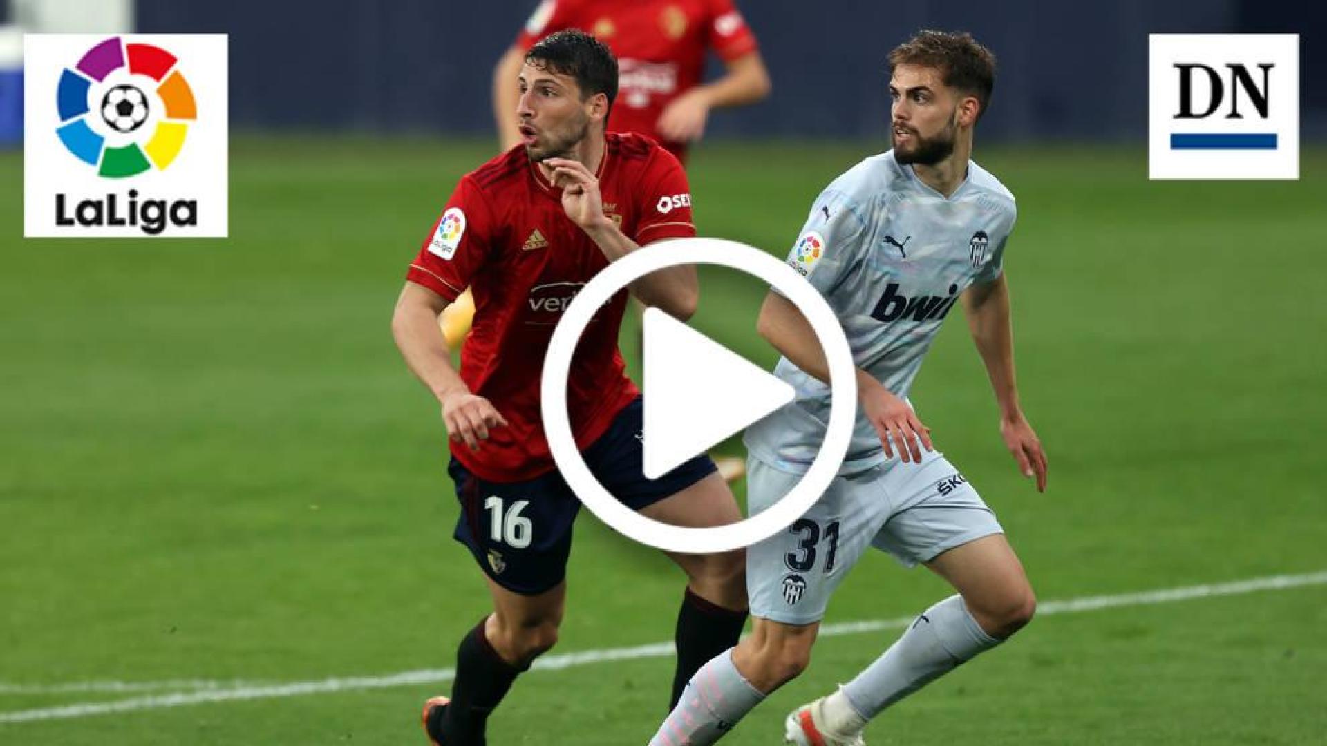 Resumen del Osasuna 3-1 Valencia en vídeo: gol de Calleri (2-1)