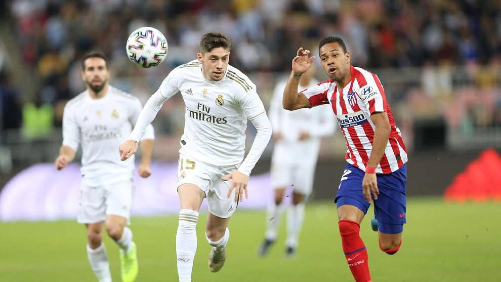 Fede Valverde fue expulsado con roja directa en la Supercopa de España