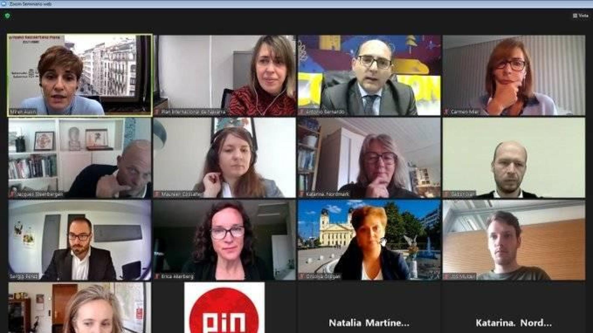 Participantes en la sesión de clausura on line del proyecto europeo 'Inside Out EU'