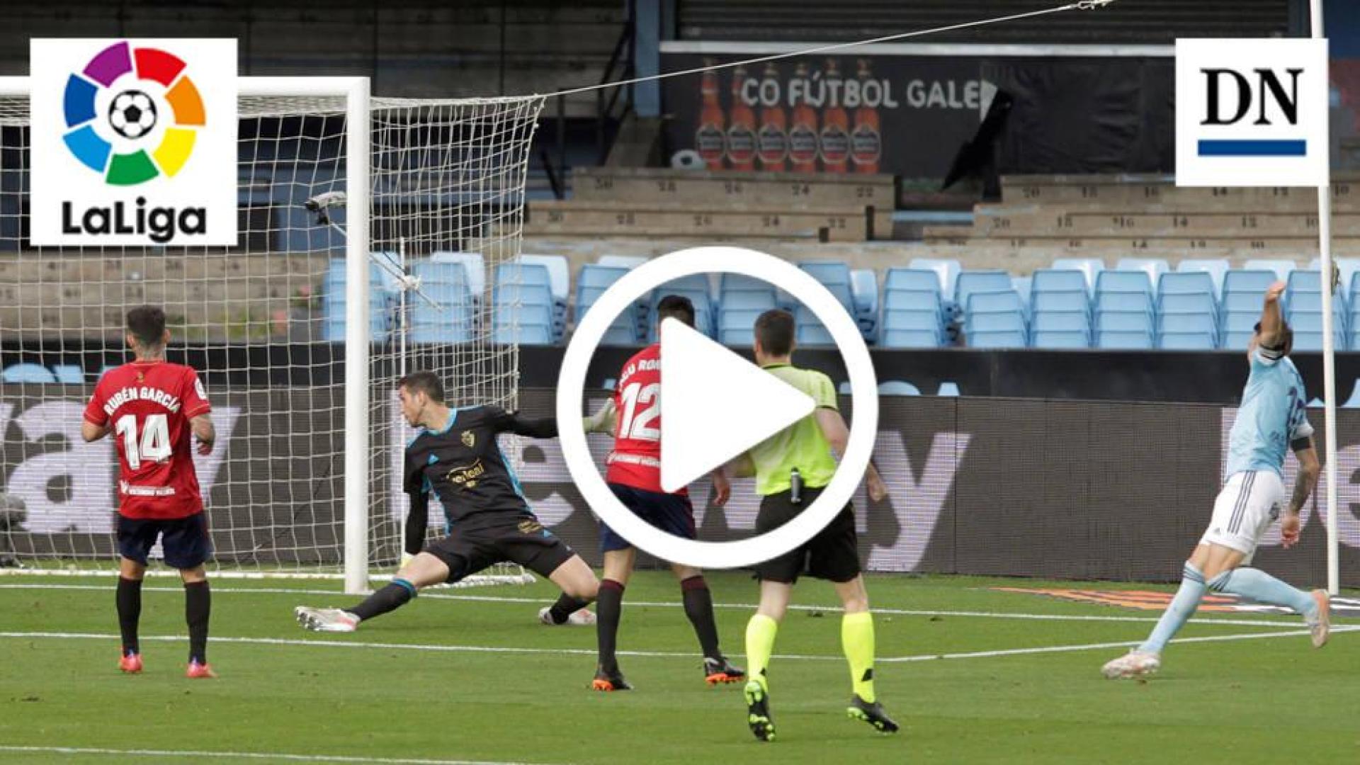 Resumen del Celta 2-1 Osasuna en vídeo: gol de Aspas (1-0)