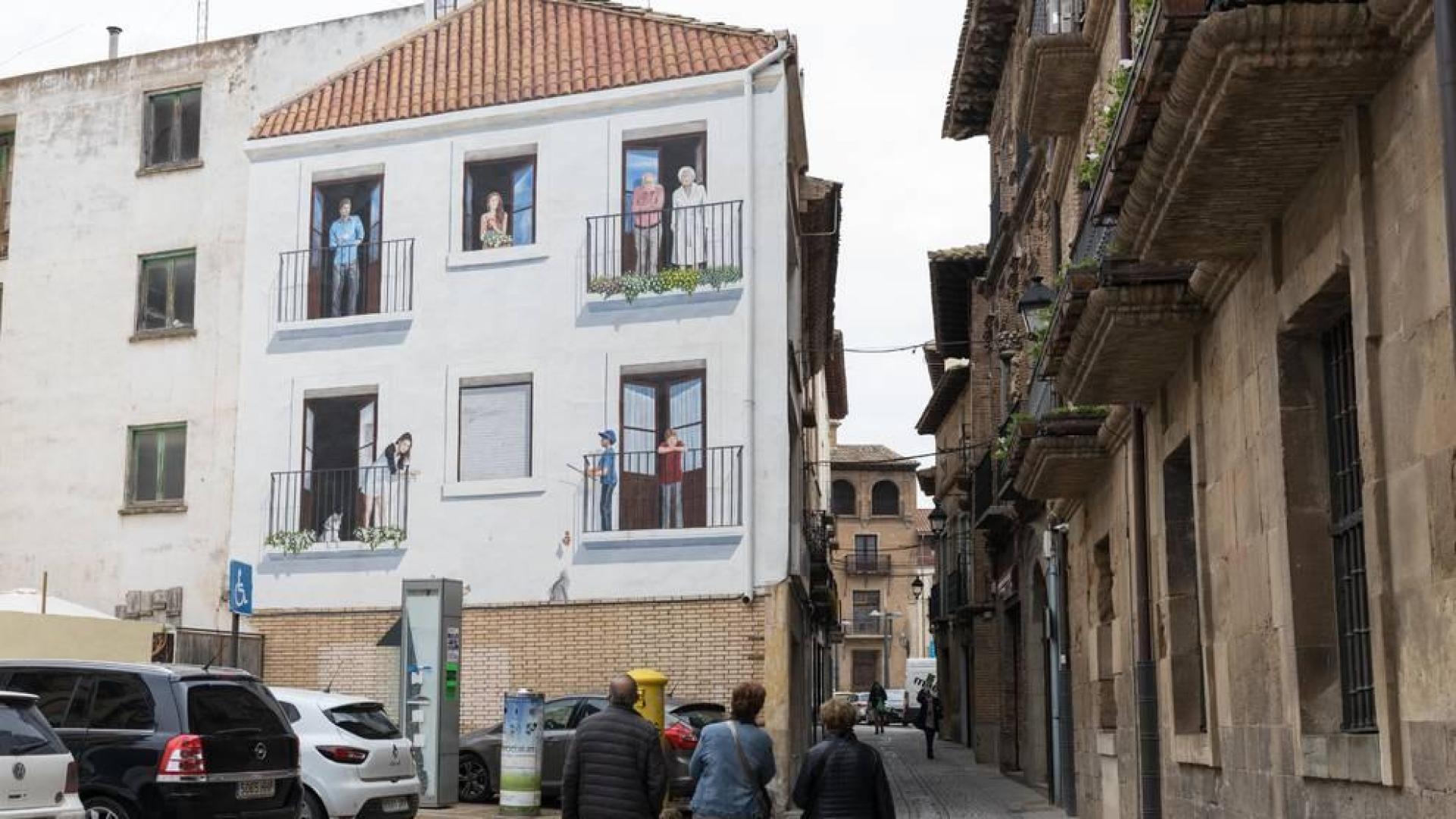 Un mural en recuerdo al confinamiento y las víctimas