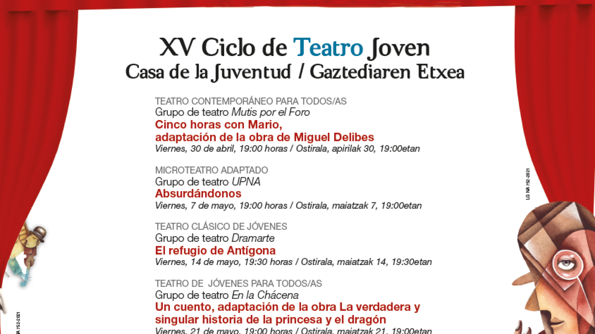 Cuatro compañías participan en el XV Ciclo de Teatro de la Casa de la Juventud