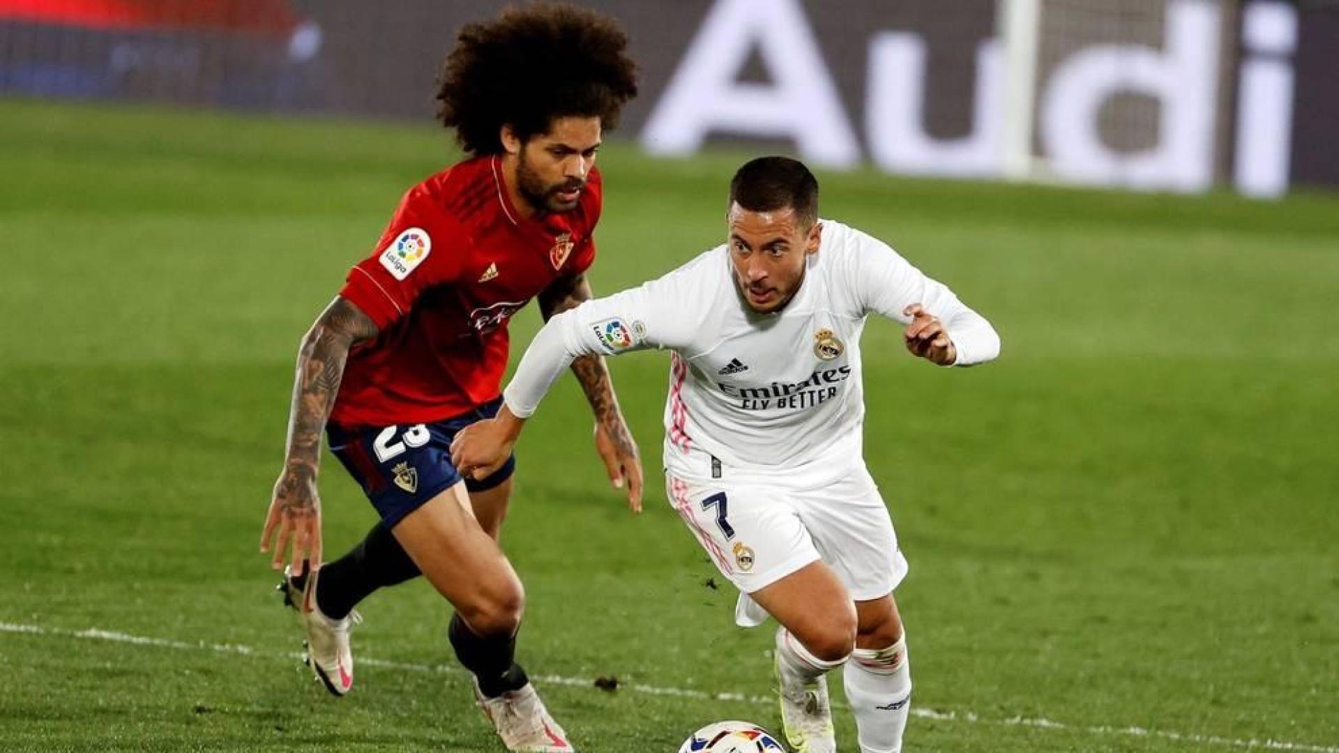 Imágenes del partido entre Real Madrid y Osasuna en el estadio Alfredo Di Stéfano.