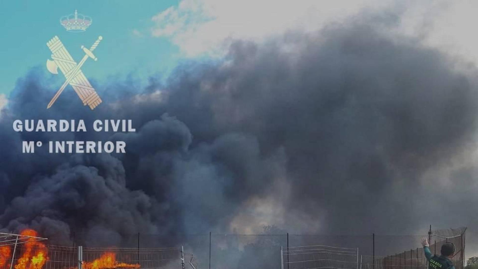 4.000 metros cuadrados calcinados en unos invernaderos de Cadreita