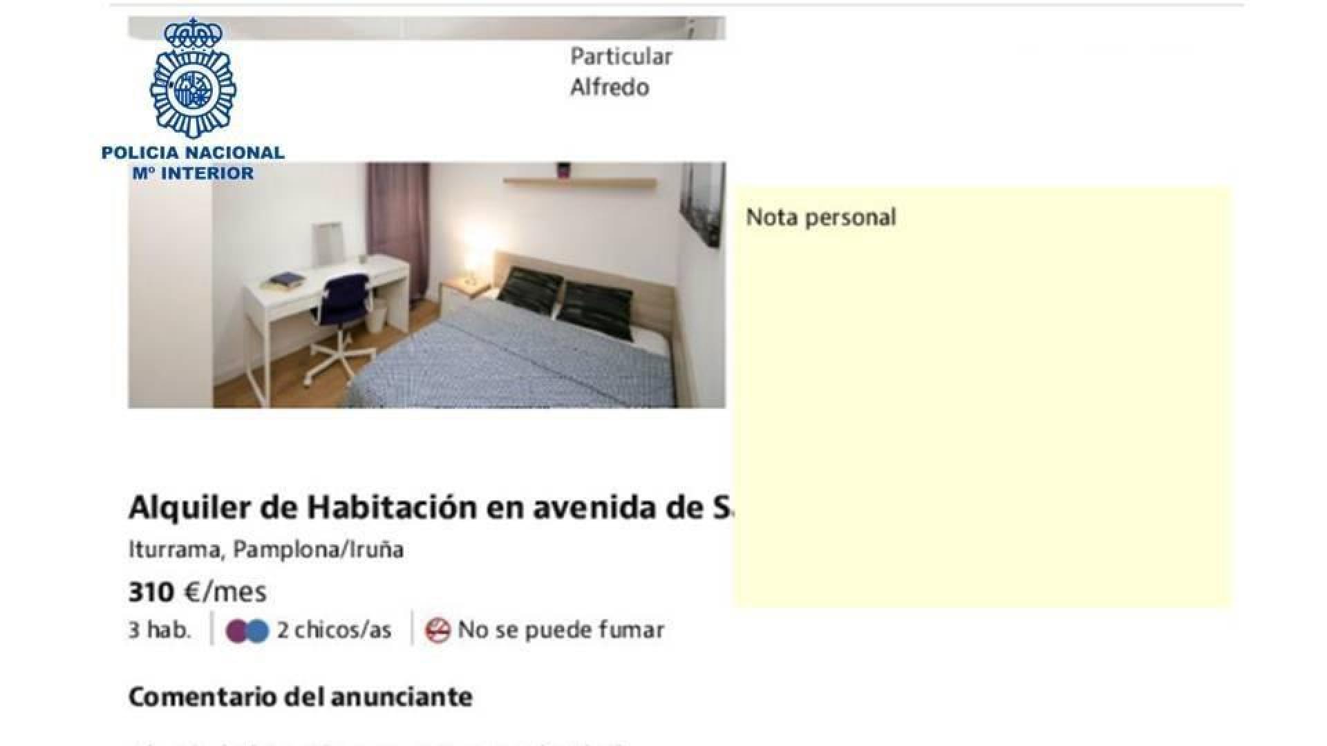 Detenido en Pamplona acusado de estafar más de 70.000€ a unas 125 víctimas
