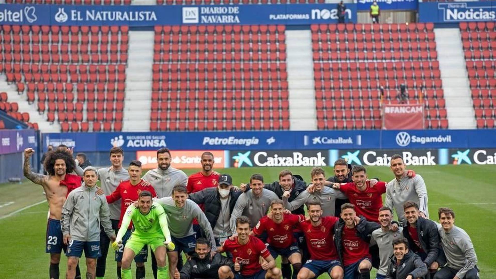 La foto de la permanencia virtual de Osasuna
