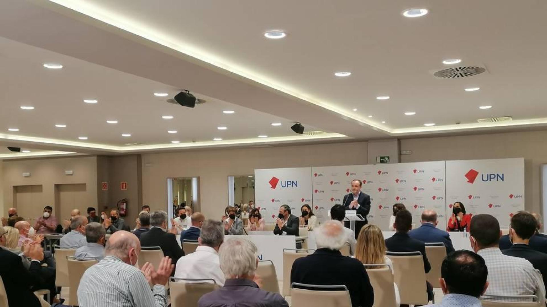 Javier Esparza, en su intervención al inicio del Consejo Político de UPN.