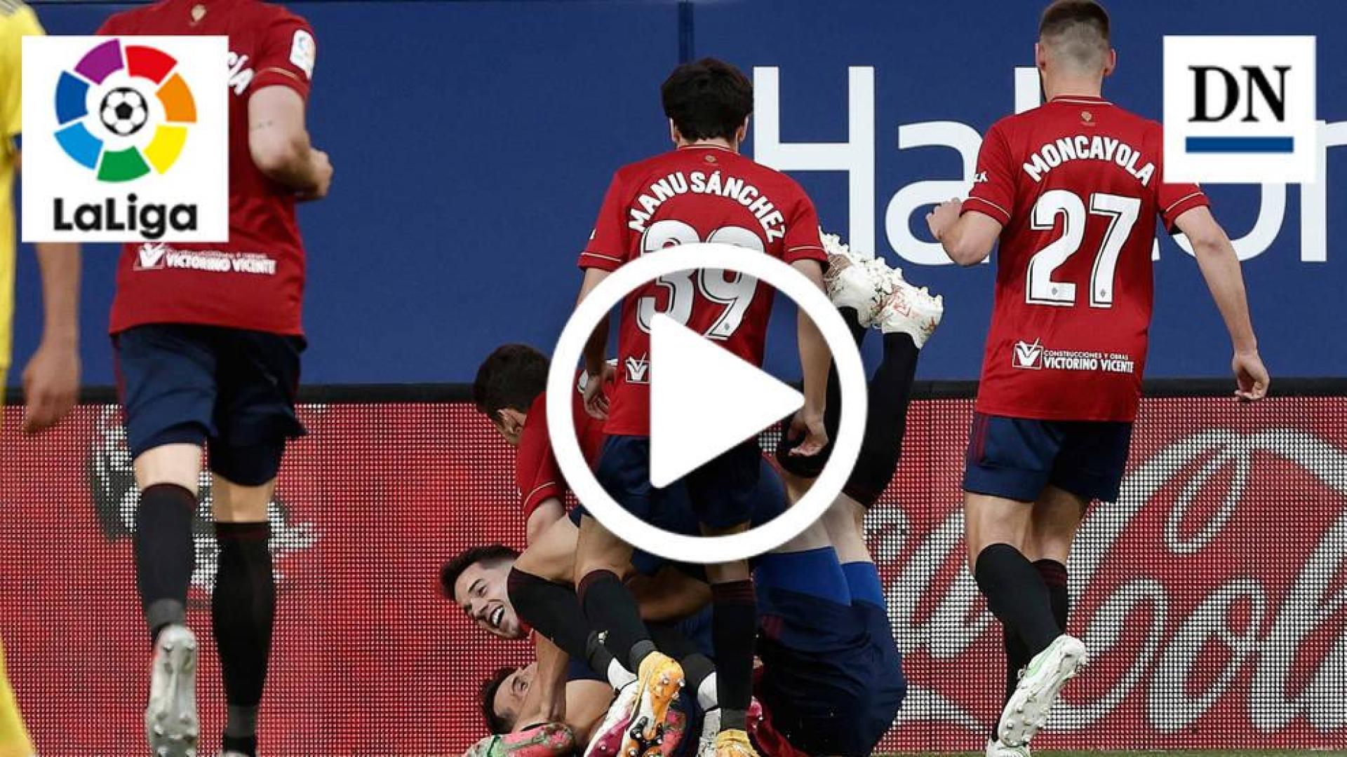Resumen del Osasuna 3-2 Cádiz: gol de Budimir (2-0)