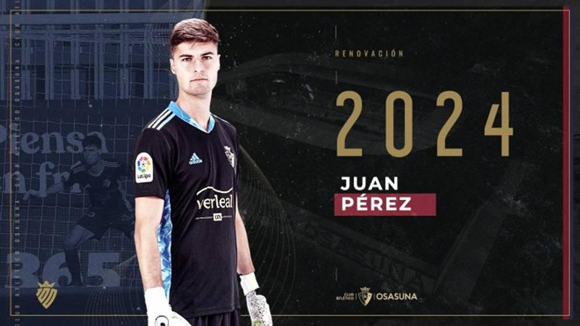 El meta Juan Pérez, rojillo hasta 2024