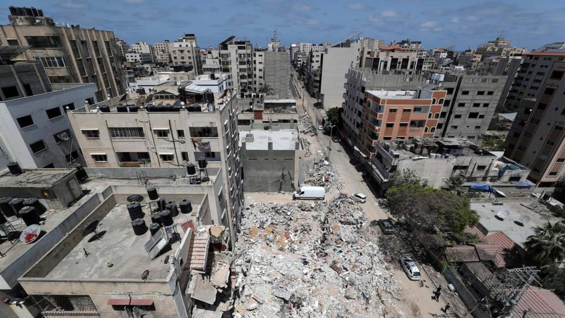 Restos de edificios en Gaza, tras los bombardeos de Israel.