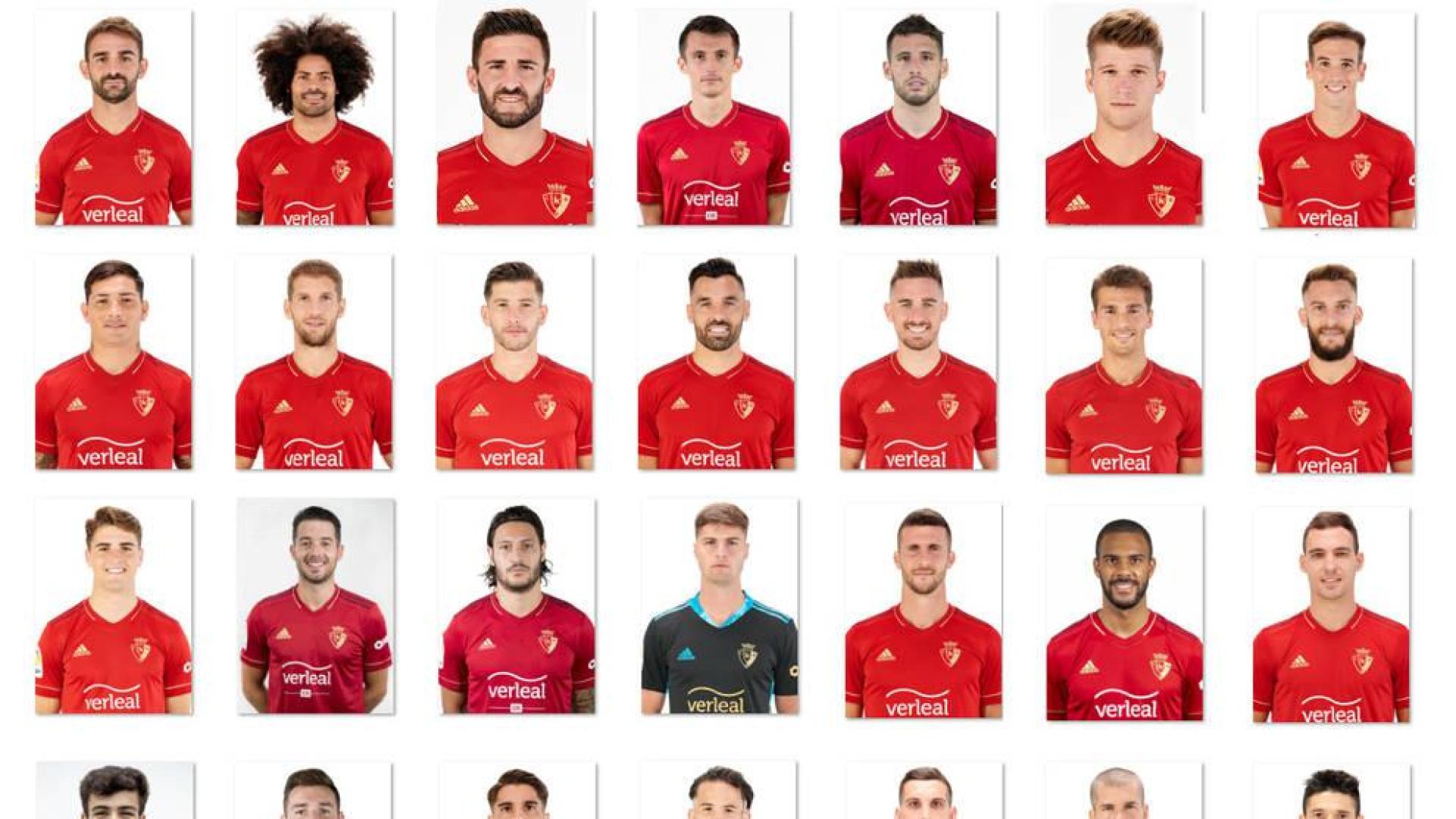 Los 28 jugadores que Osasuna ha utilizado en la temporada 2020-21.