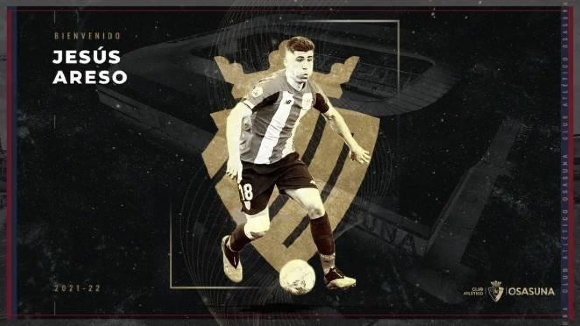 El canterano Jesús Areso vuelve a Osasuna