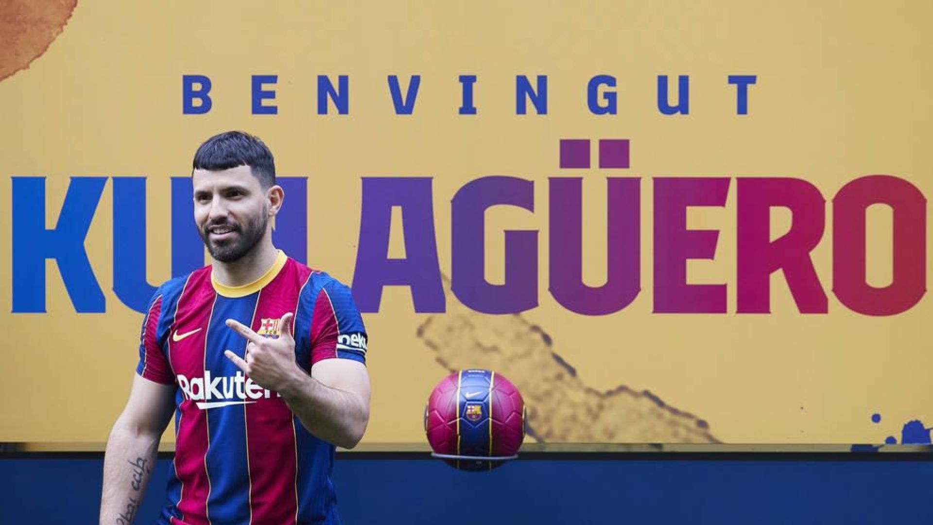 Presentación de Sergio "Kun" Agüero como nuevo jugador del FC Barcelona