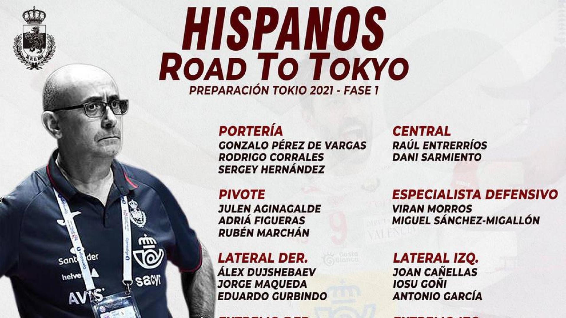 Tres navarros en la prelista de los 'Hispanos' para Tokio