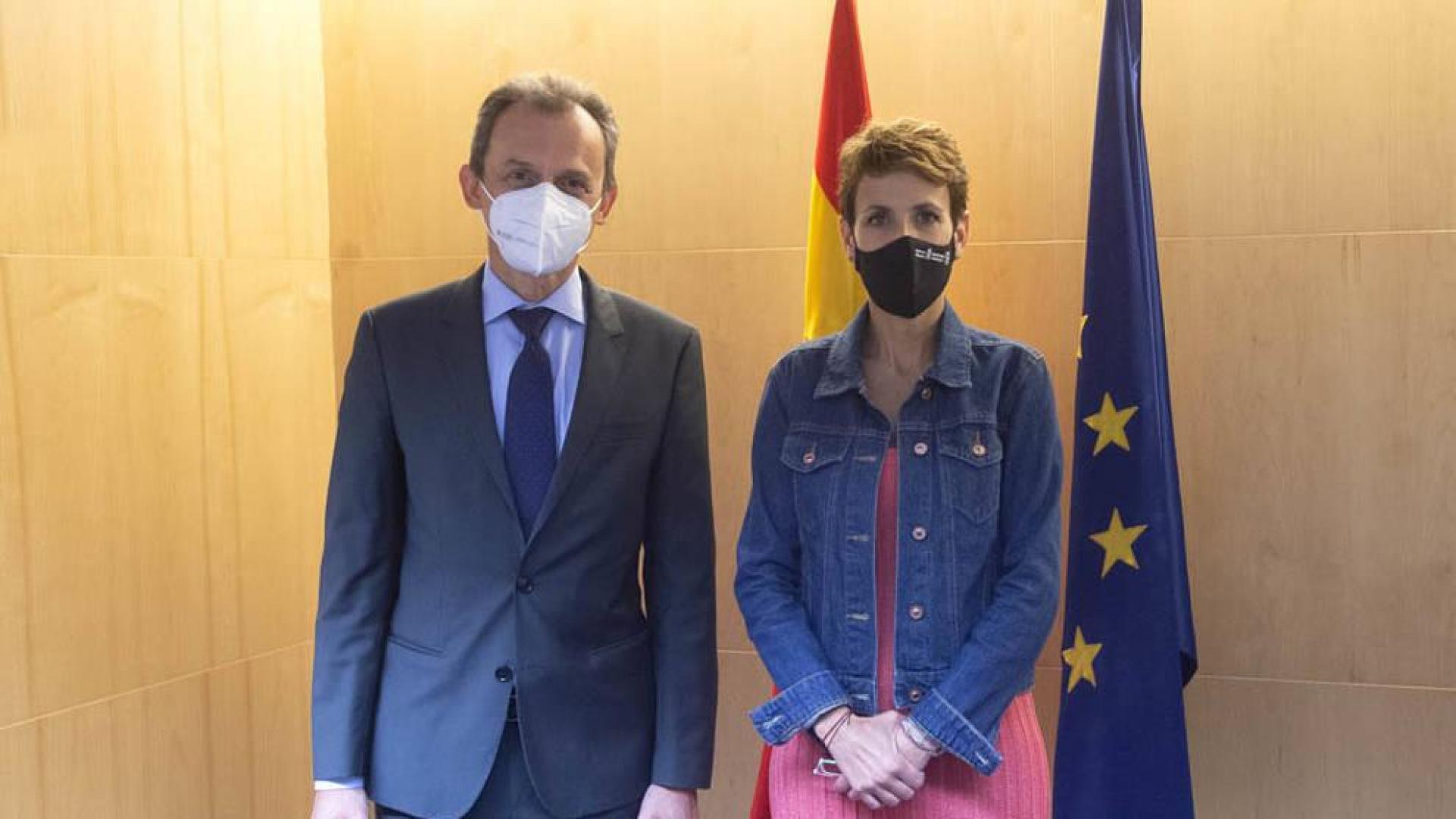 Chivite informa a Duque del plan de ciencia que está ultimando Navarra