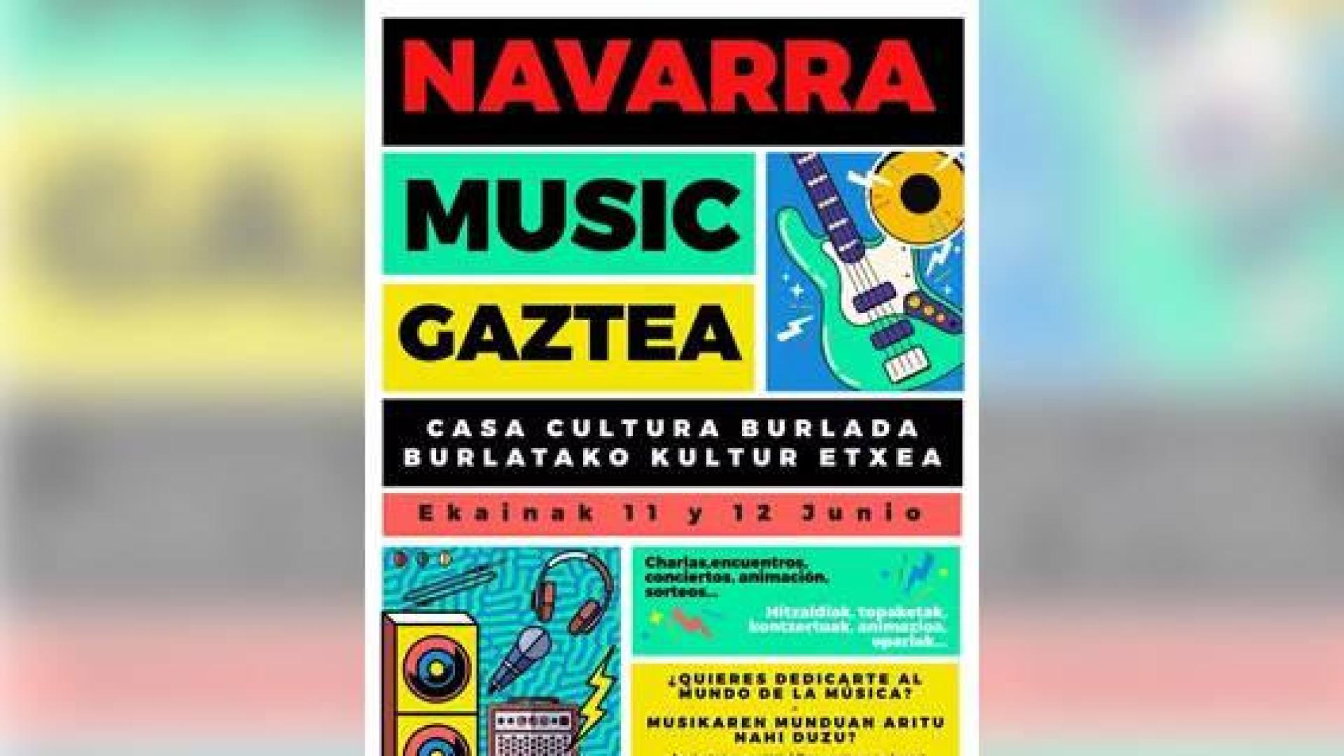 Cartel del Navarra Music Gaztea.