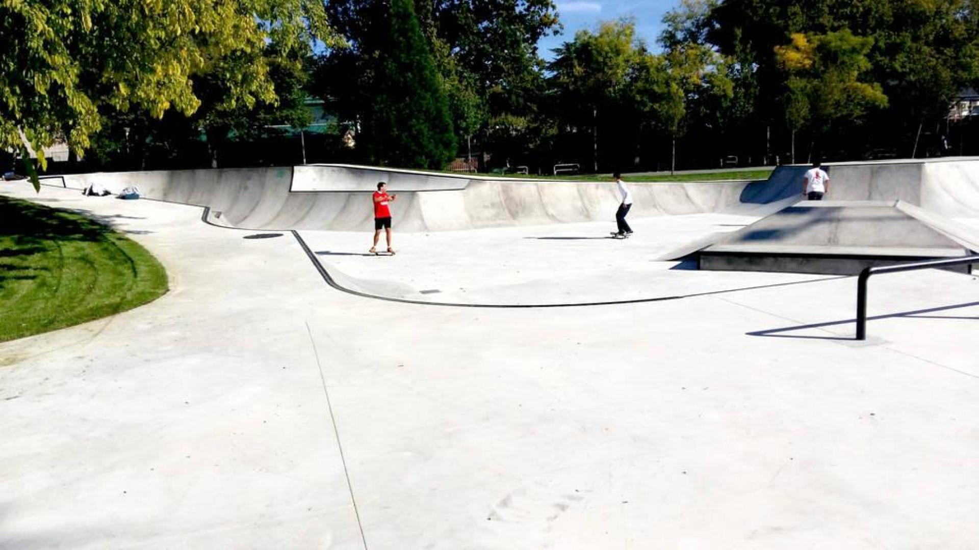 El skatepark del parque de Antoniutti, tras su reapertura.