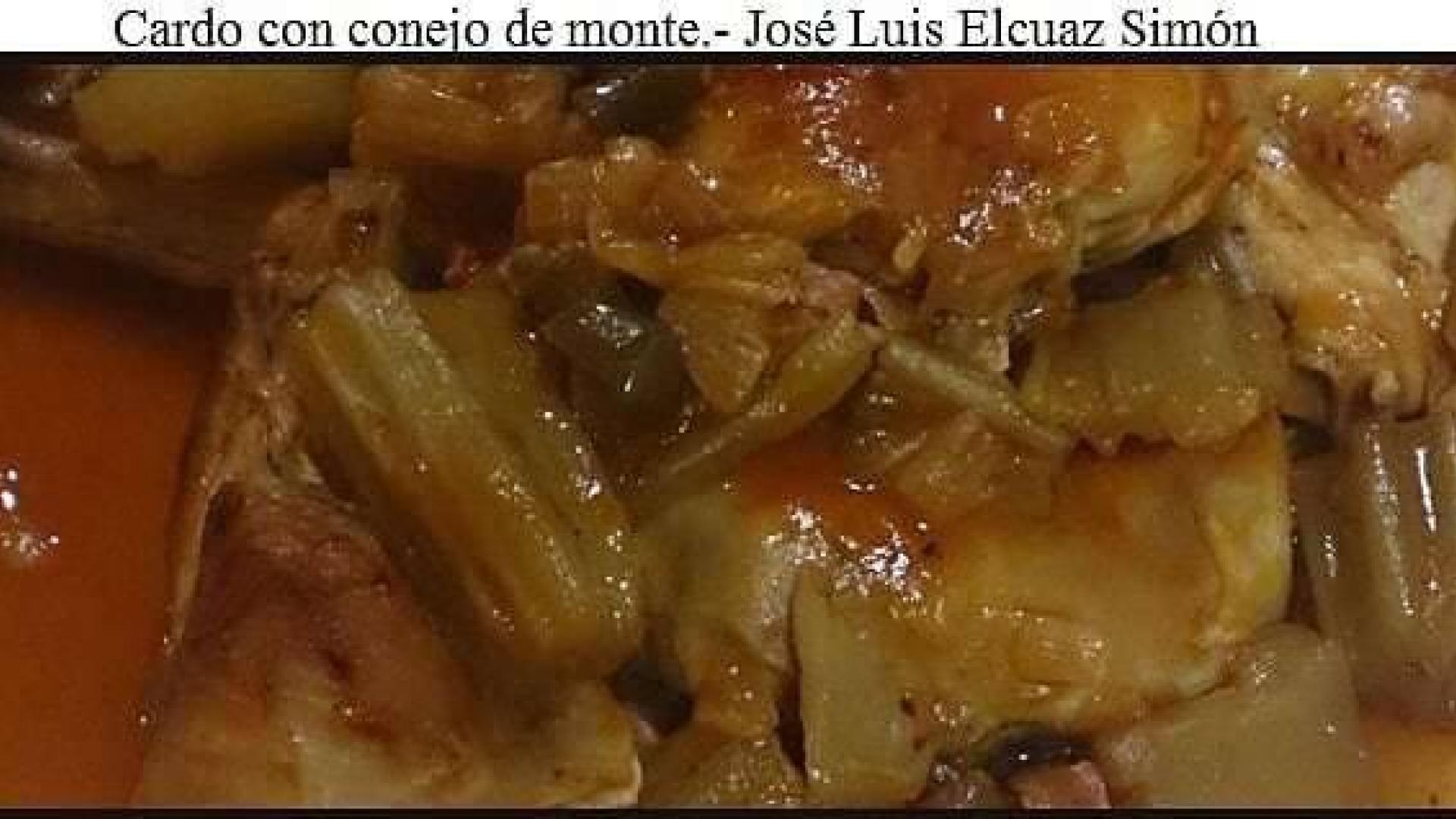 Cardo con conejo de monte