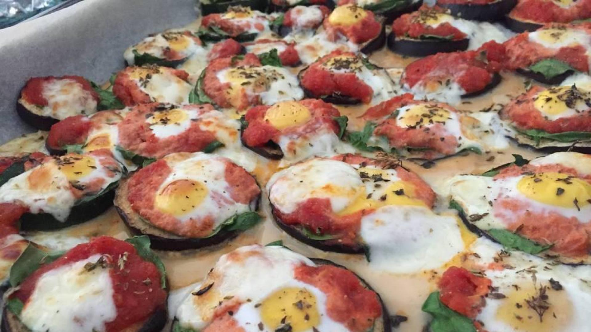 Minipizzas de berenjena