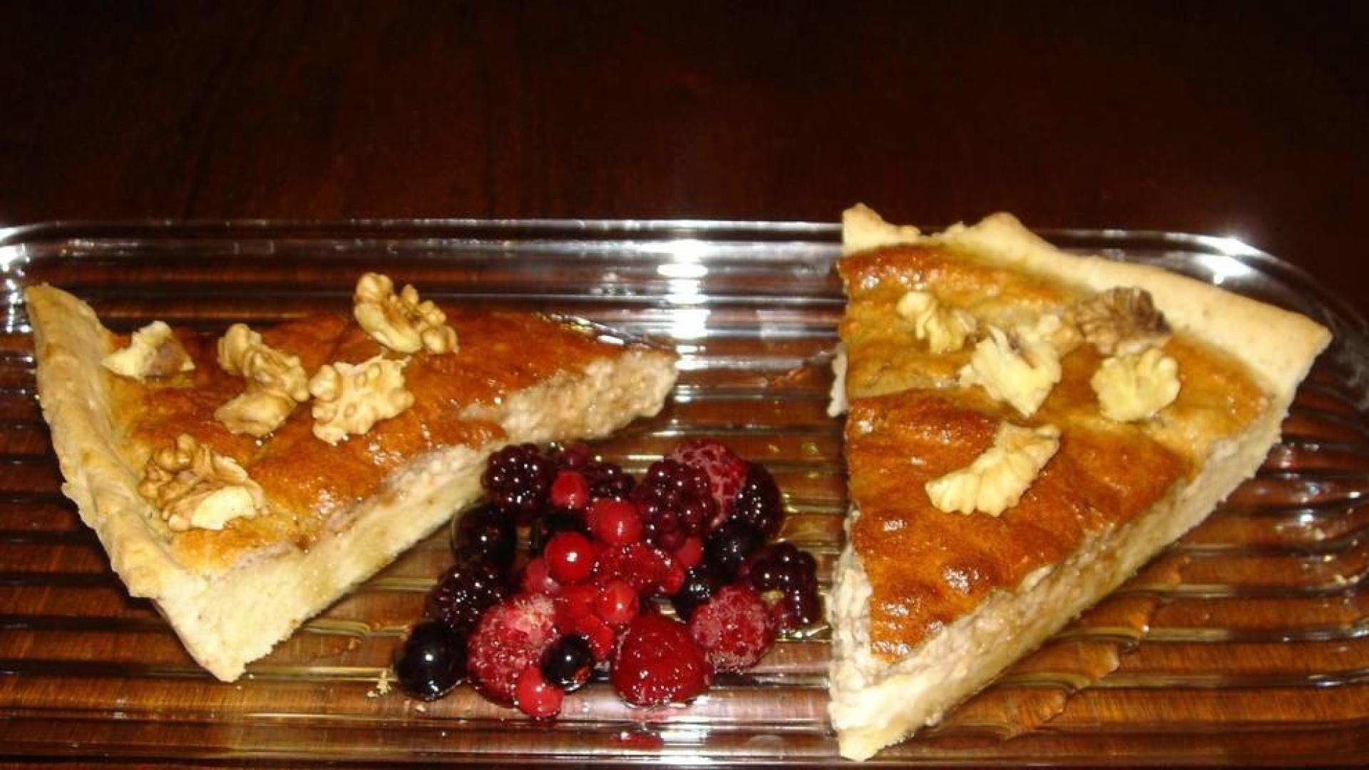 Tarta cuajada de queso y miel