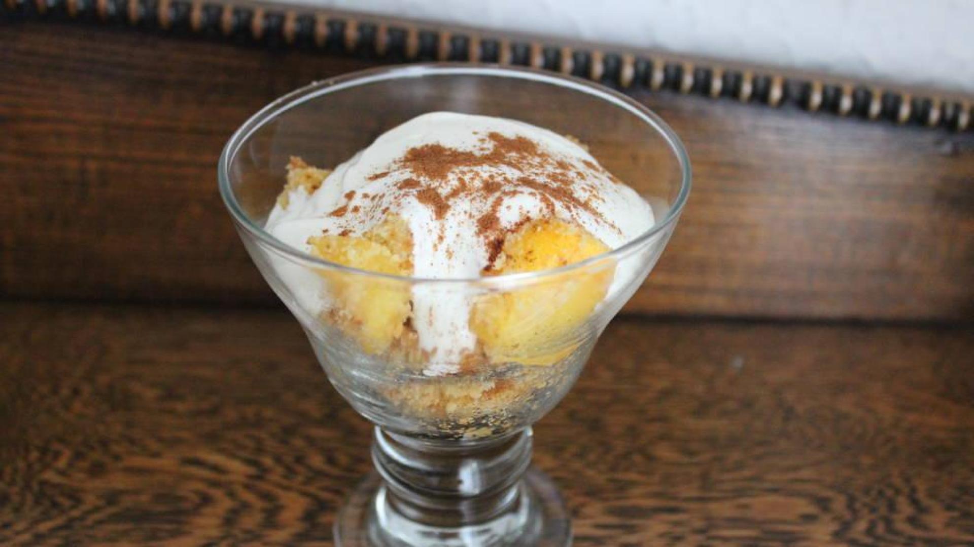 Crumble de melocotón (al brandy)