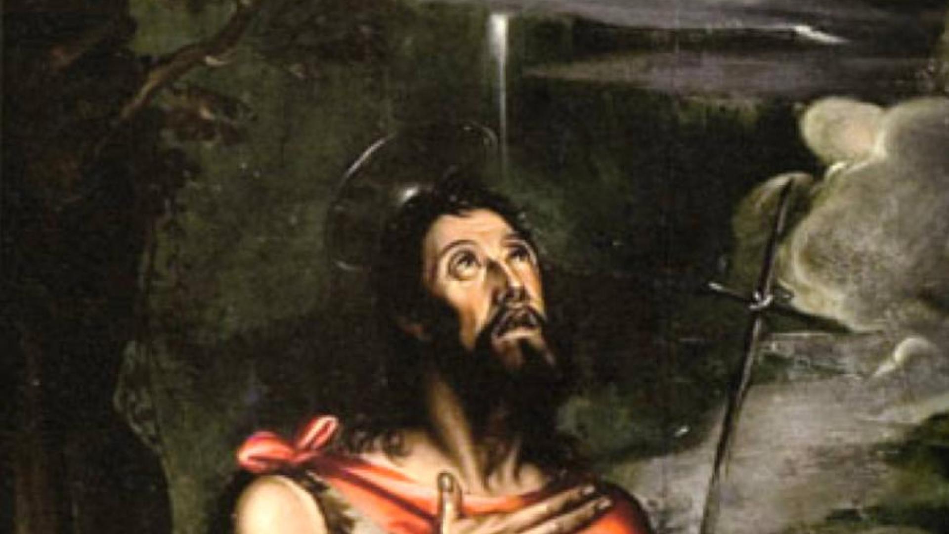 Tabla de San Juan Bautista en el retablo mayor del monasterio de Fitero, por Rolan Mois, 1590.