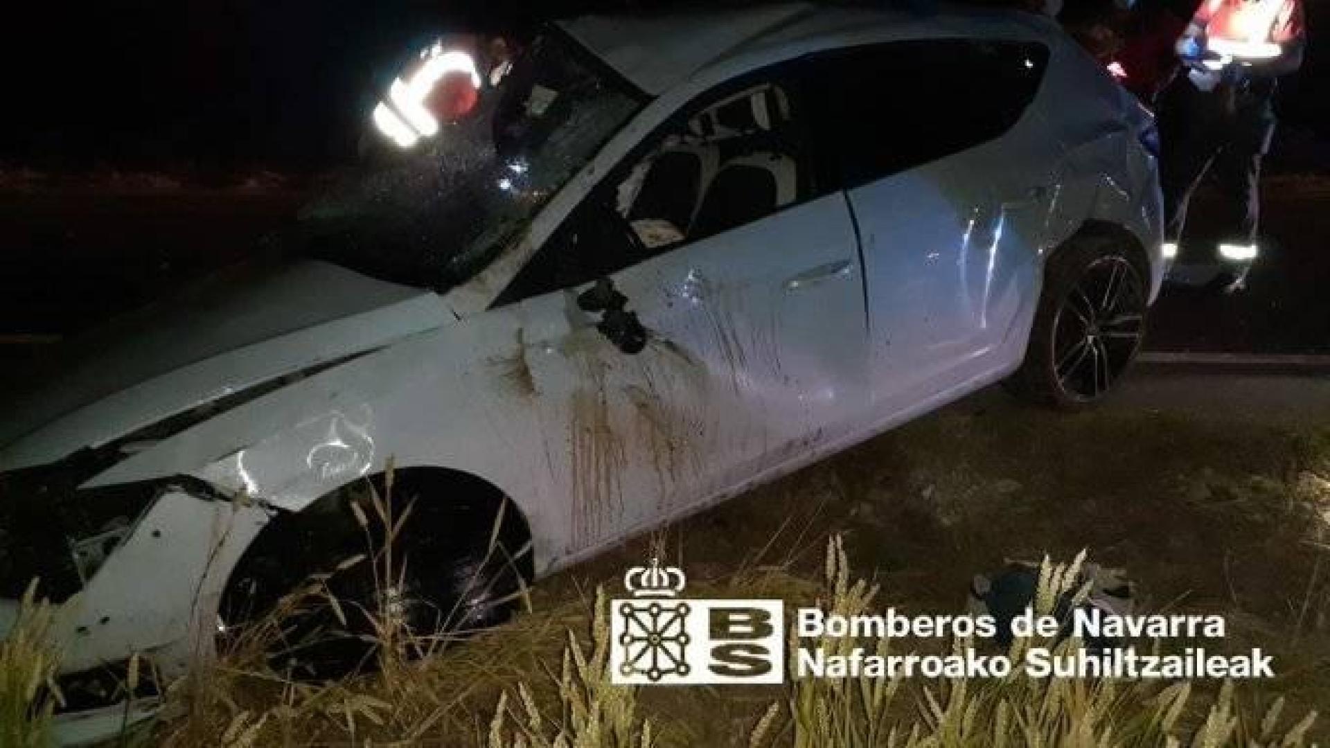 Estado en el que quedó el vehículo accidentado en Murieta