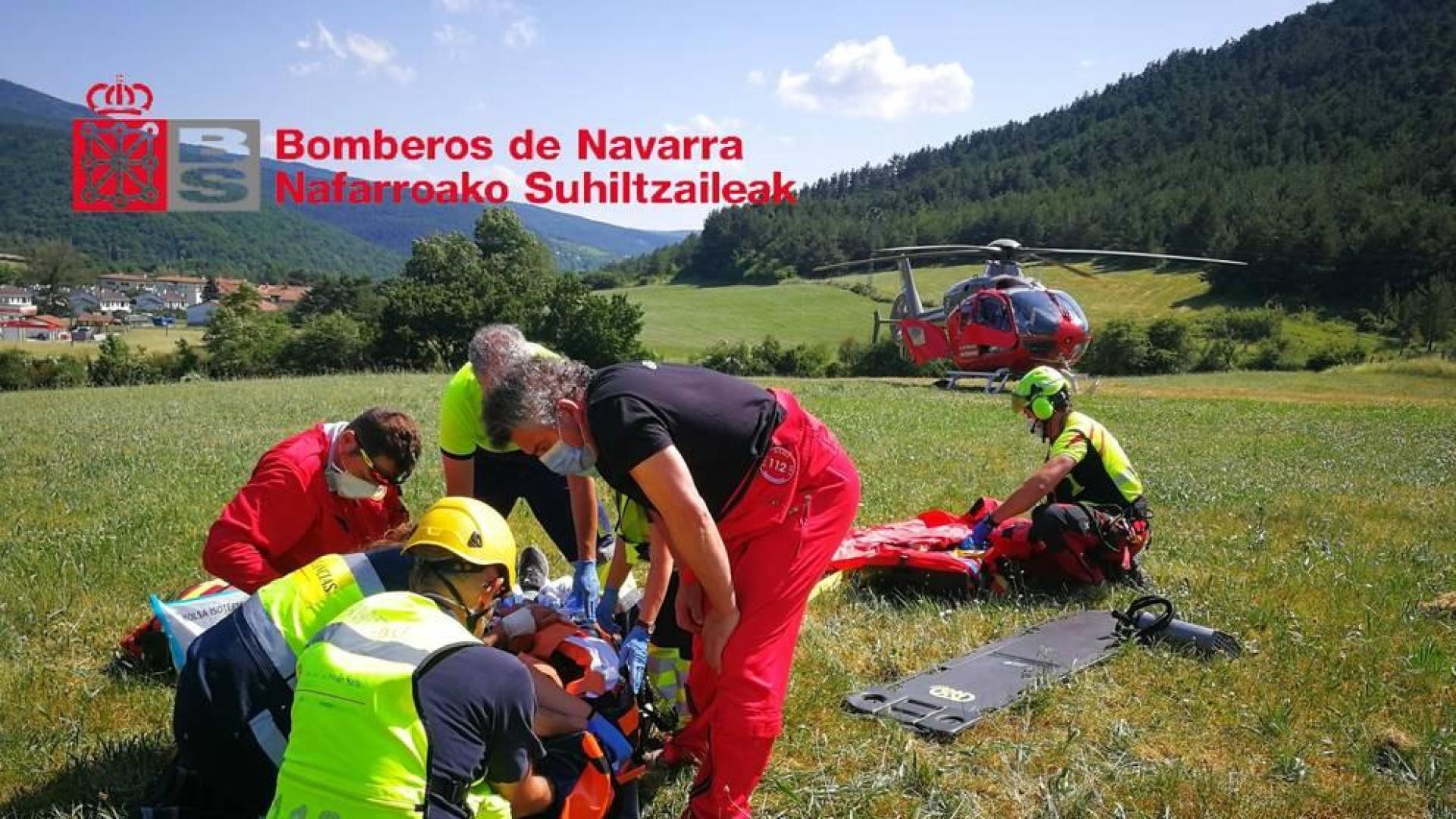 Un peregrino ha sido atendido en Zubiri con una fractura en la pierna