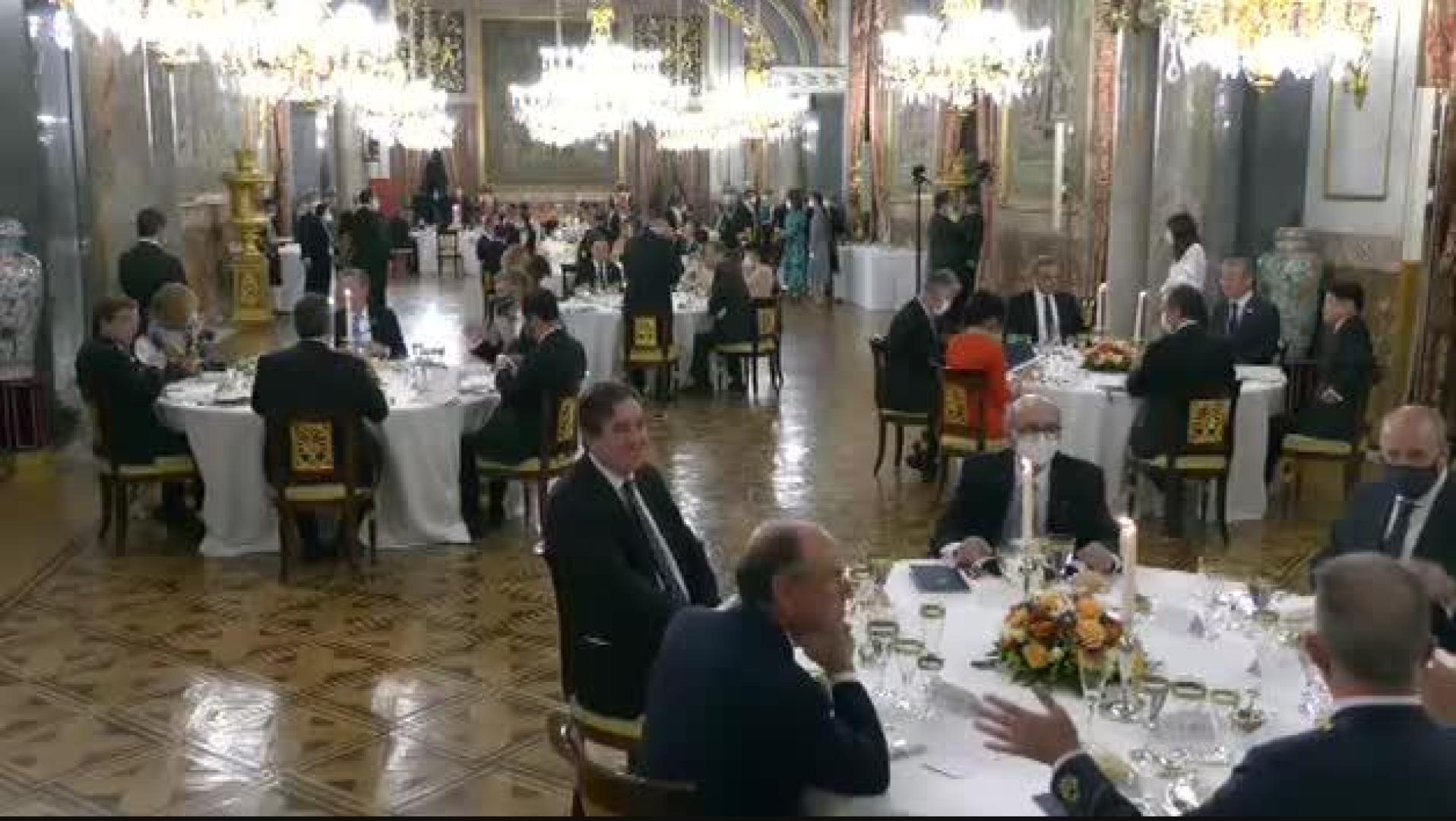 Vídeo: Los Reyes presiden la primera cena de gala desde febrero de 2019 en honor al presidente de Corea del Sur