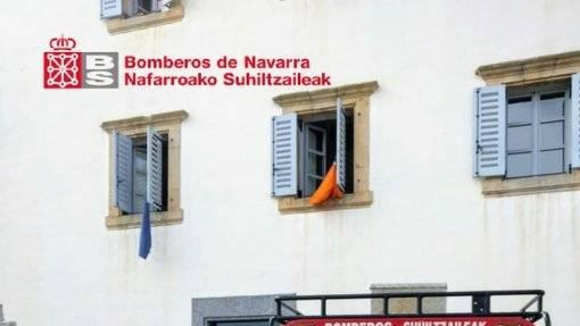 Los bomberos trasladaron al peregrino a Roncesvalles tras ser atendido en Burguete