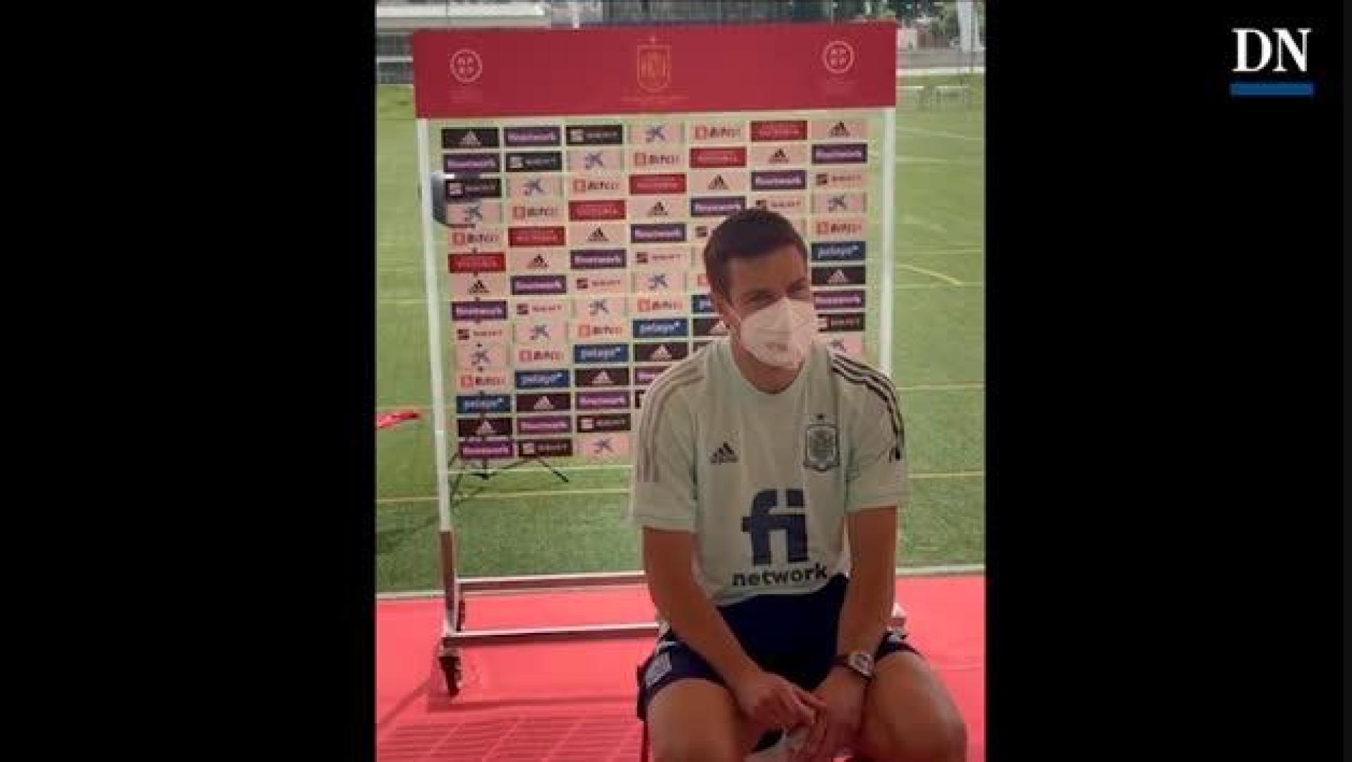 Entrevista al navarro César Azpilicueta en la Ciudad del Fútbol de Las Rozas