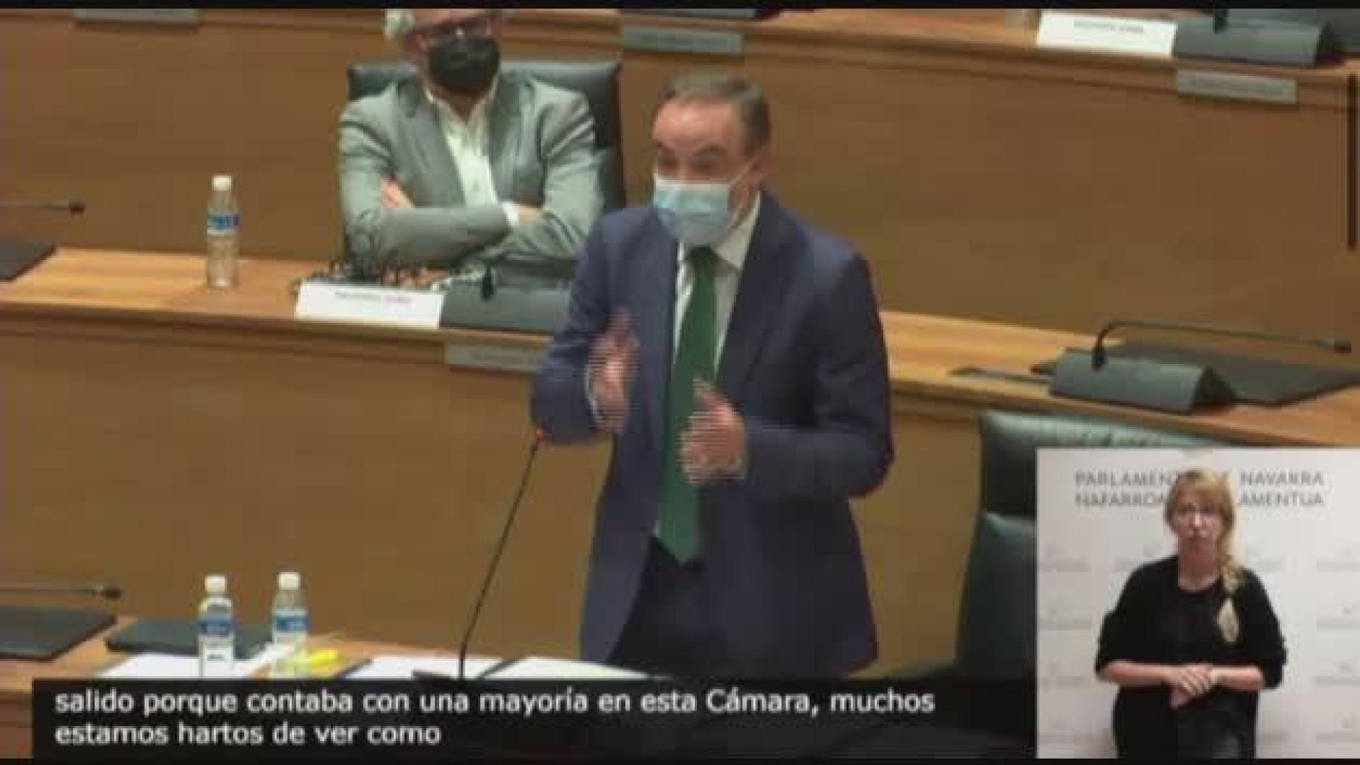 Esparza (NA+) acusa a Chivite de actuar como la “delegada” del Gobierno de Sánchez