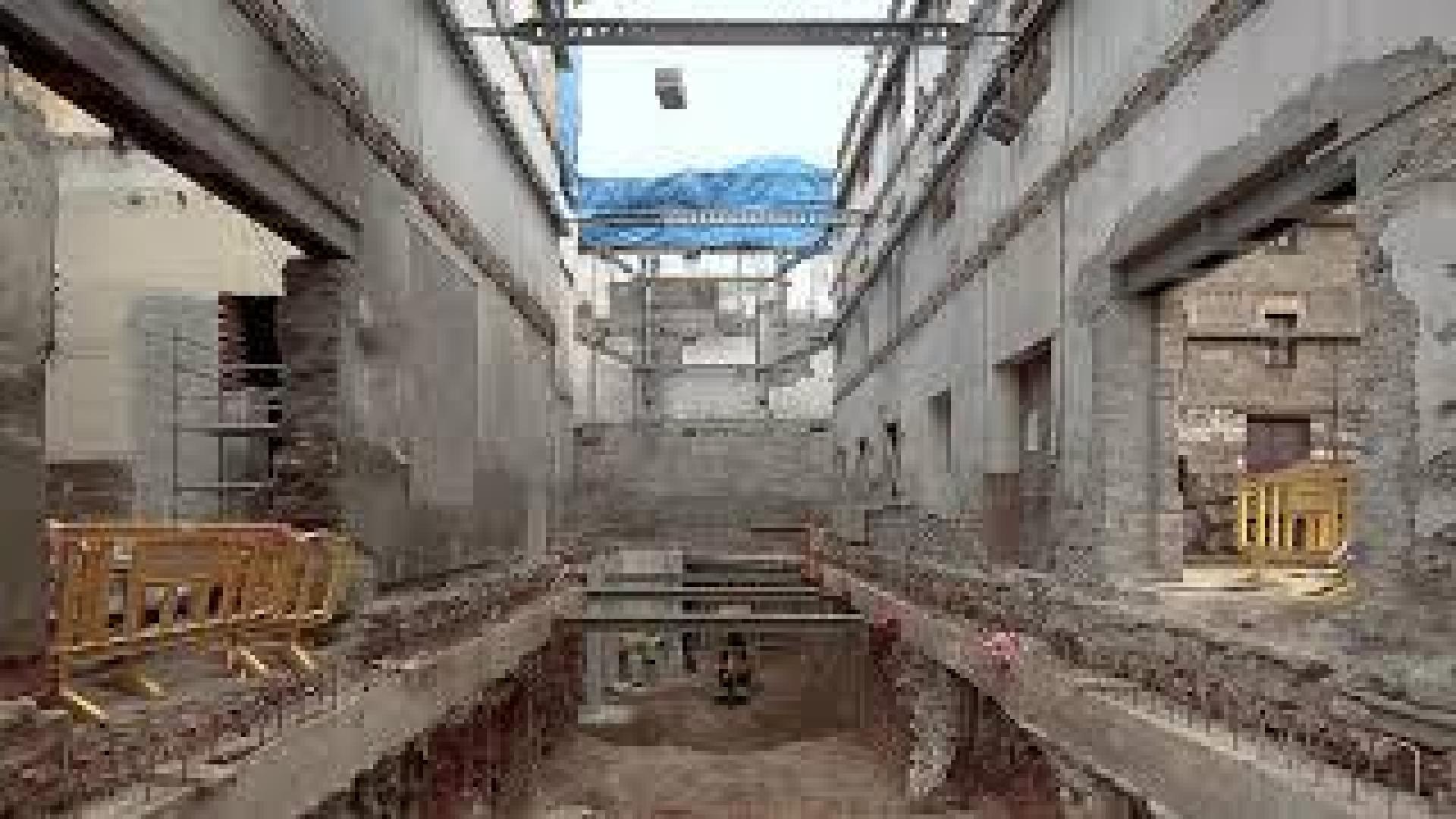 Visita a las obras de la futura sede de la Mancomunidad de la Comarca de Pamplona.