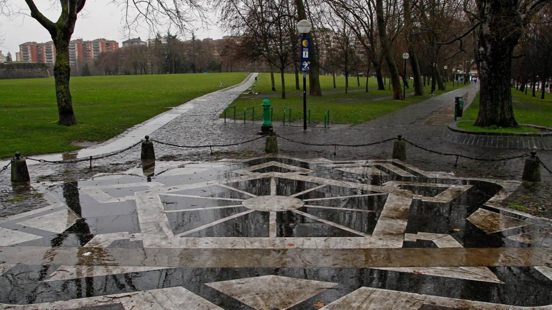 Detalle del plano en el suelo que reproduce la Ciudadela.