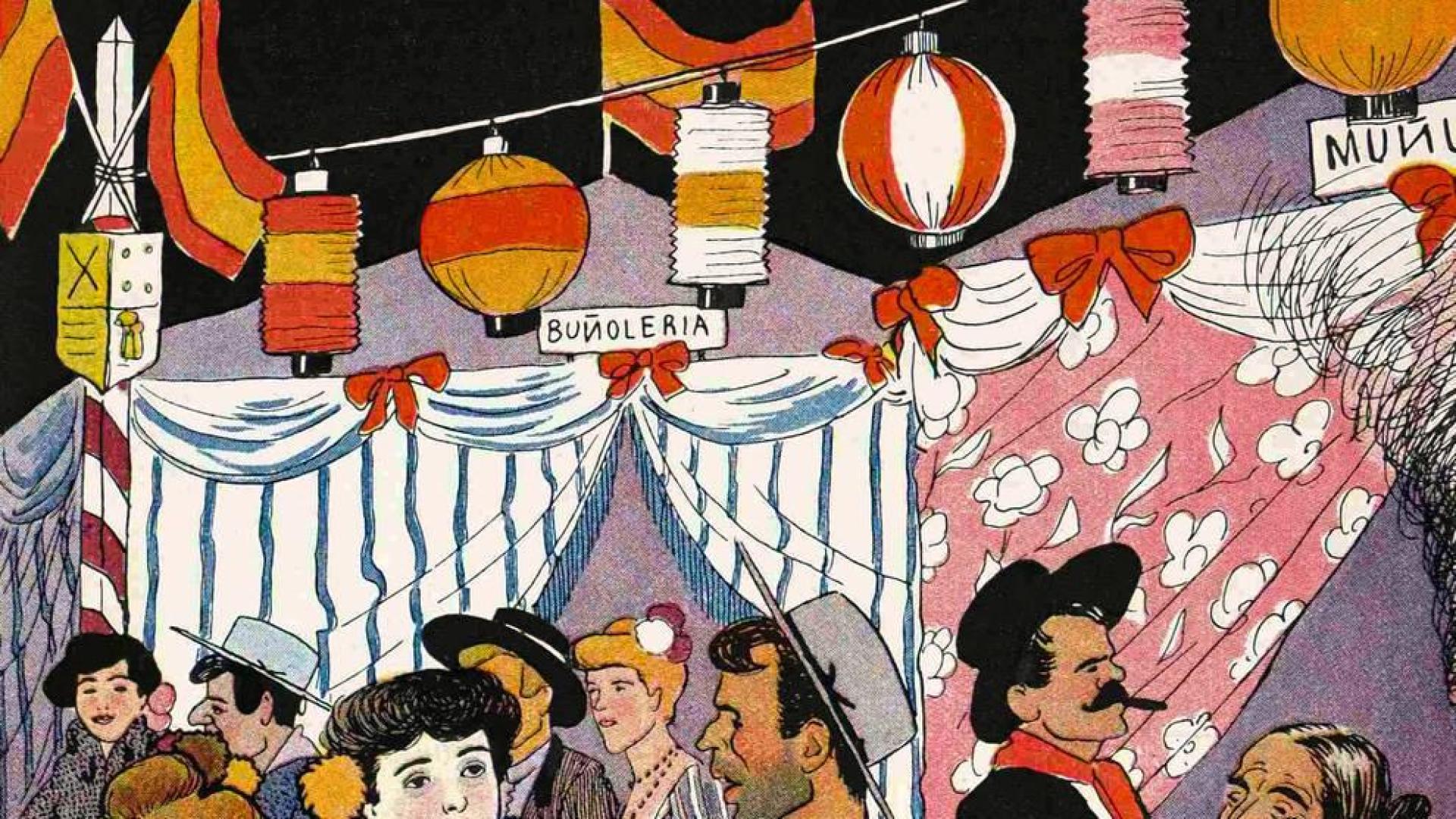 Ilustración de Francisco Sancha para la revista Alegría, junio de 1907.