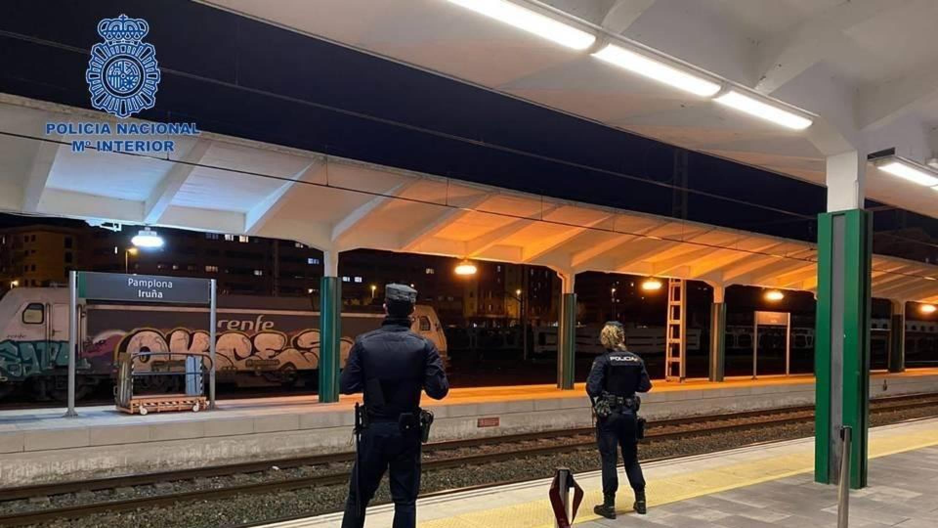 Detenido en Pamplona un hombre ebrio que amenazó a los viajeros de un tren