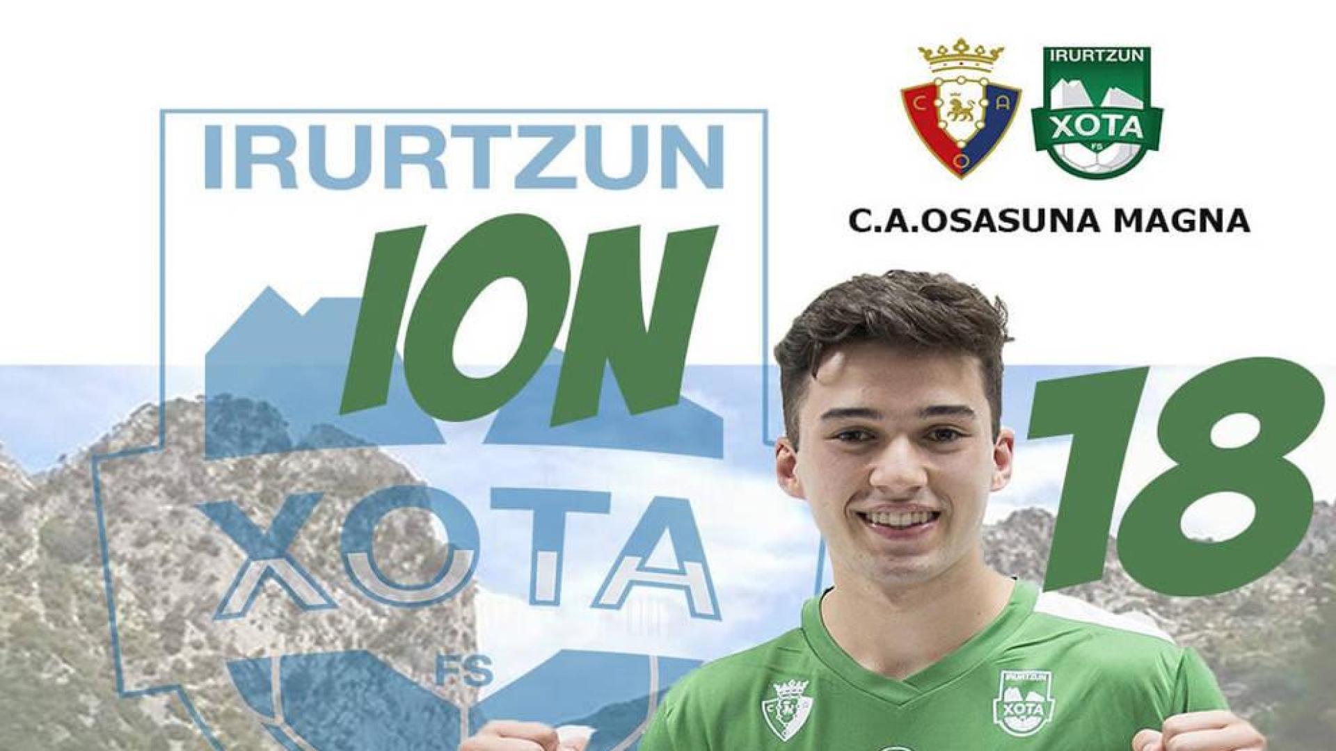 Ion Cerviño formará parte de la plantilla de Osasuna Magna 2021-2022