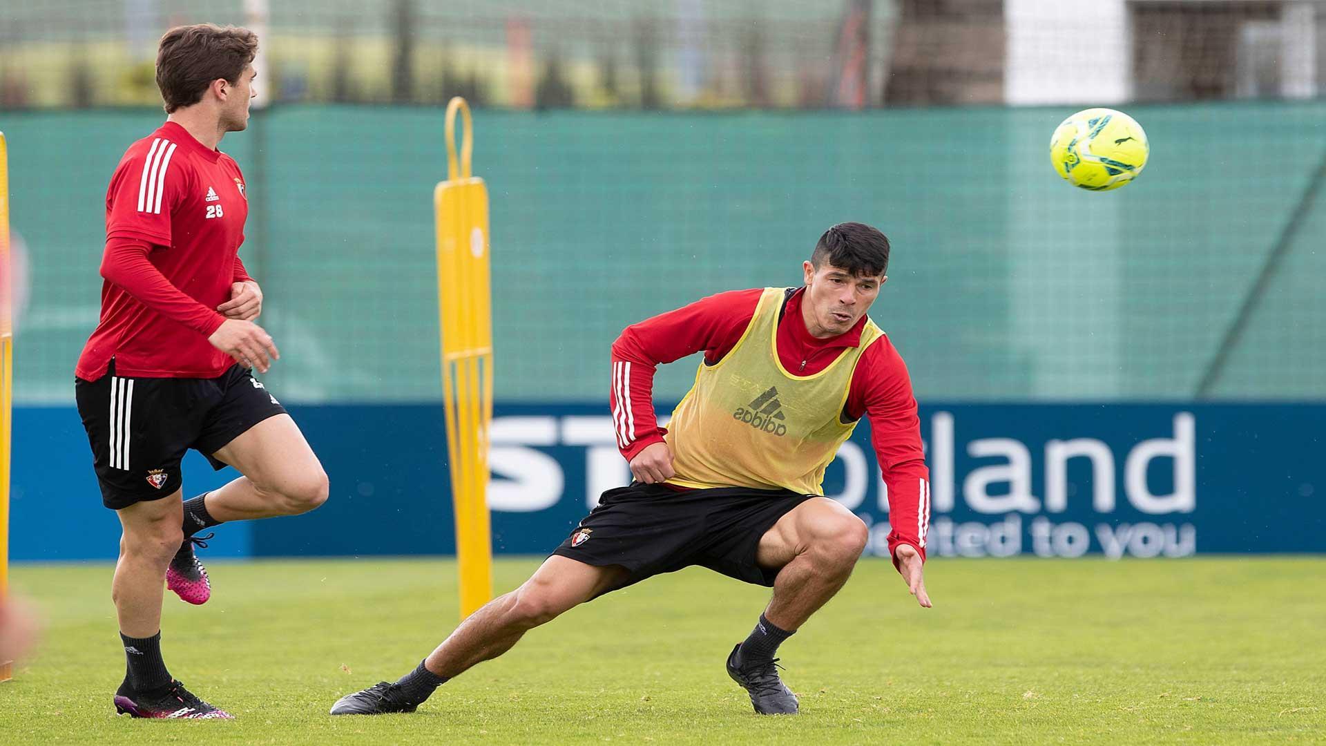 Facundo Roncaglia, en un entrenamiento de la temporada finalizada
