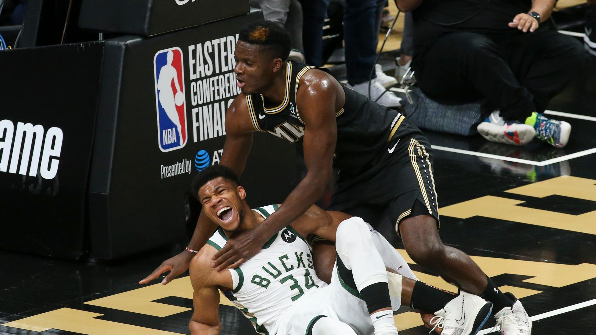 Giannis Antetokounmpo, lesionado en el cuarto partido de la Final de Conferencia