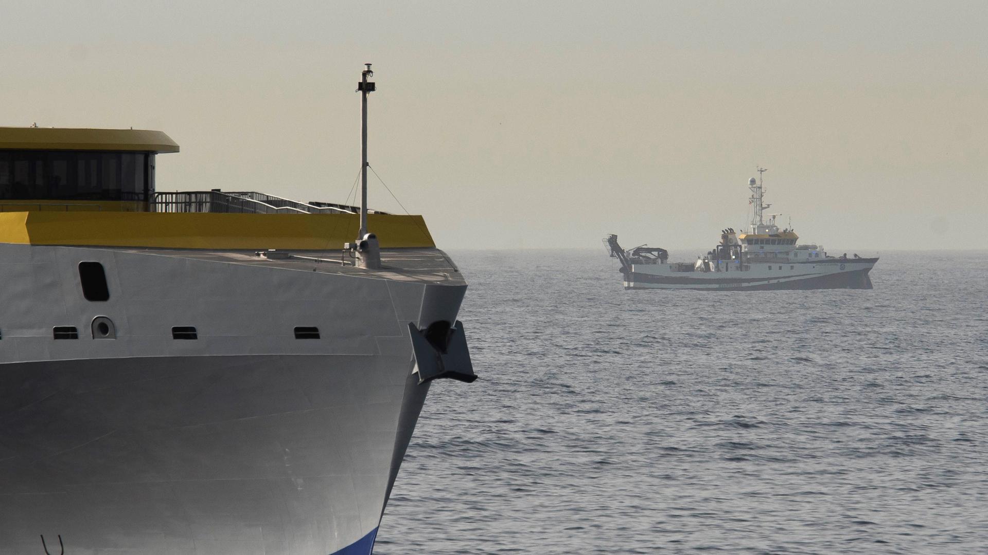 El buque del Instituto Español de Oceanografía (IEO) Ángeles Alvariño, días pasados en Tenerife durante la búsqueda
