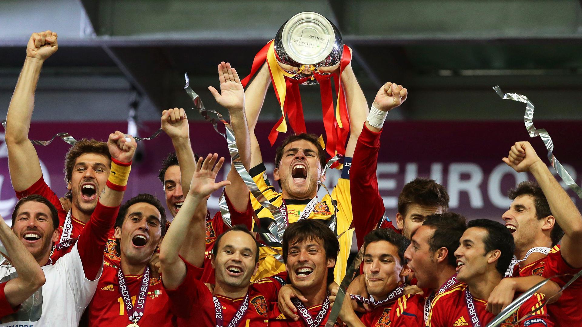 La selección española, ganadora de la Eurocopa 2012