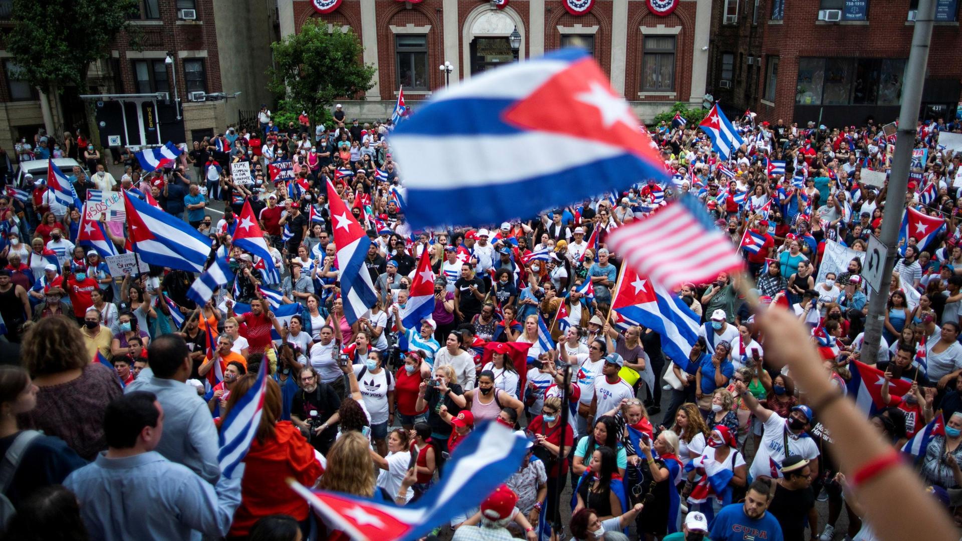 Imagen de las protestas en Cuba.