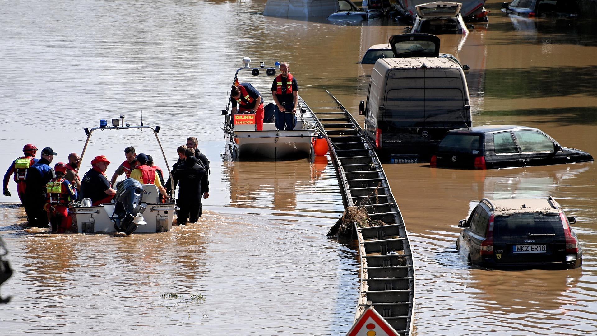 Históricas inundaciones en el oeste de Alemania.