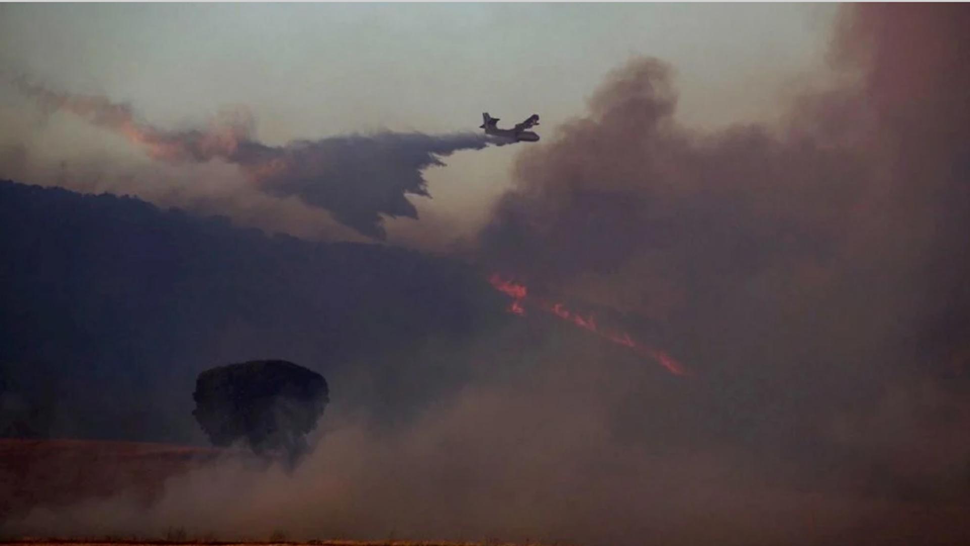 Imagen del incendio que ha afectado al monte Yerga, en Autol.