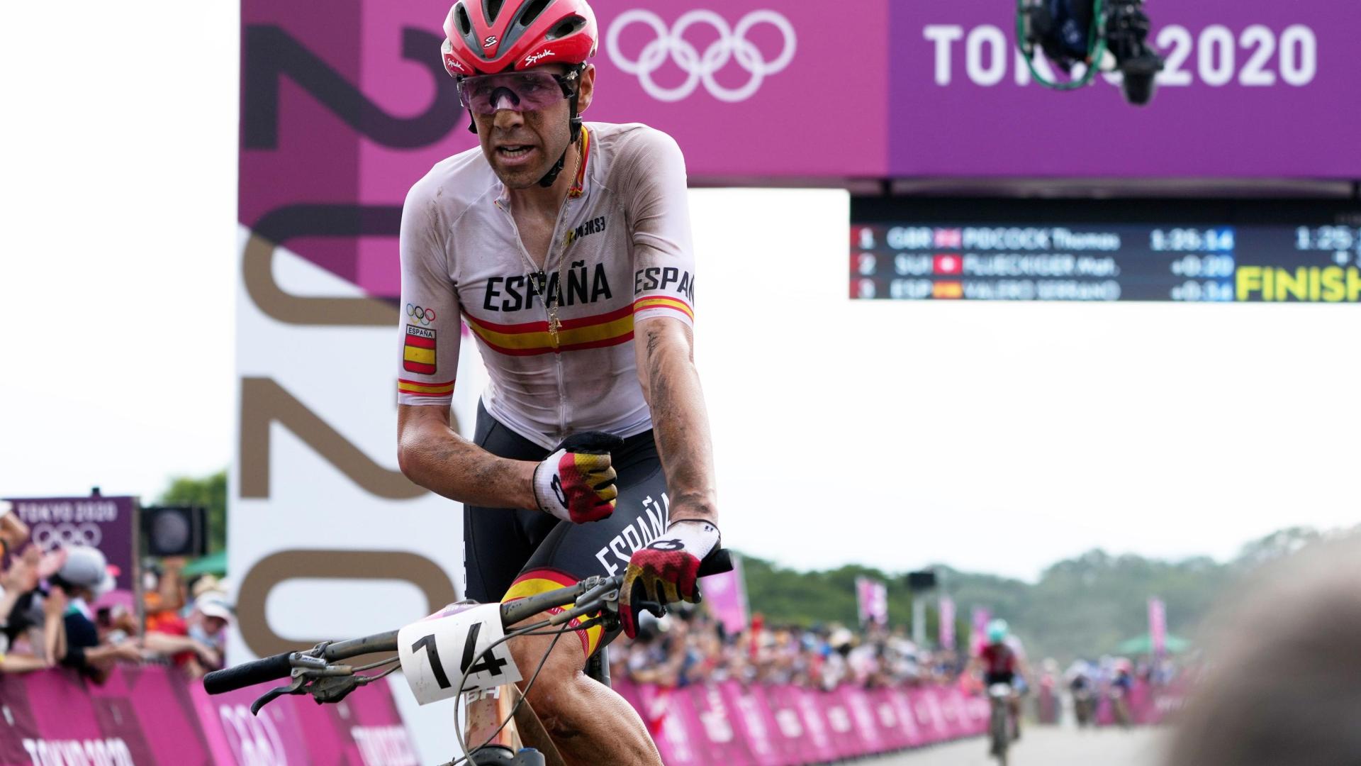 David Valero, a su entrada a meta en tercer lugar