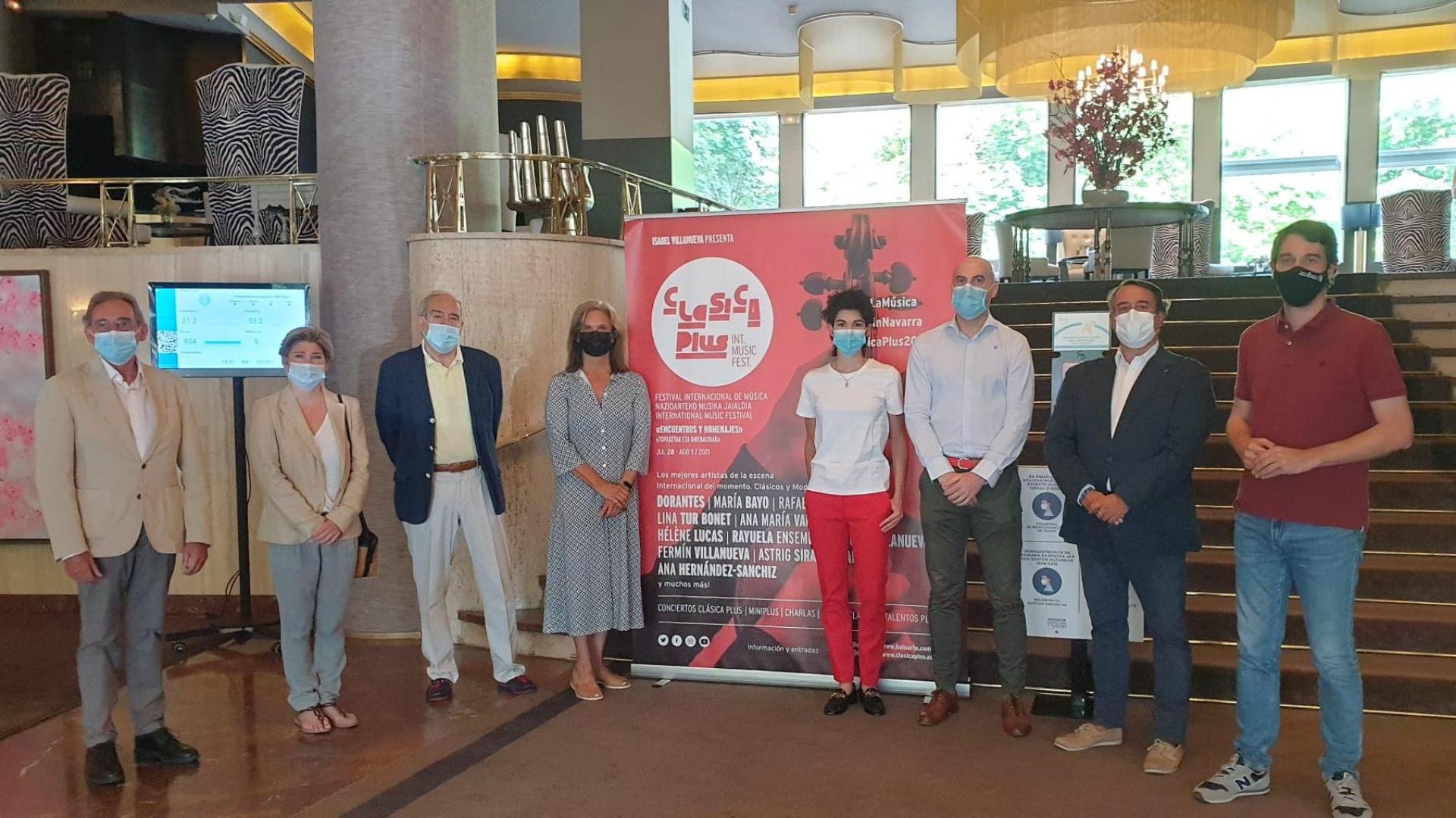 Presentación en el Hotel Tres Reyes de Pamplona de la segunda edición del Festival Internacional Clásica Plus.