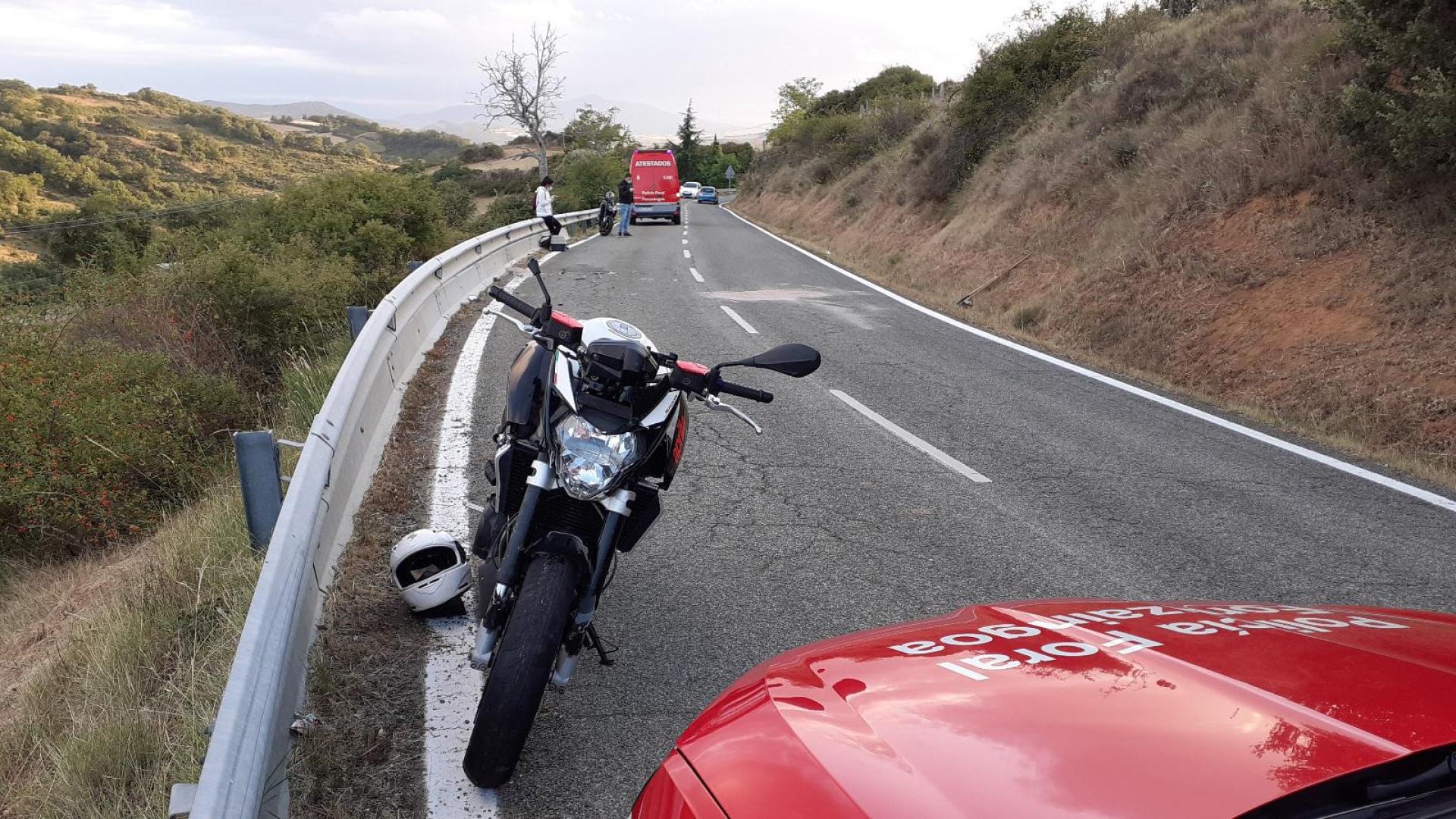 Estado en el que quedó la motocicleta